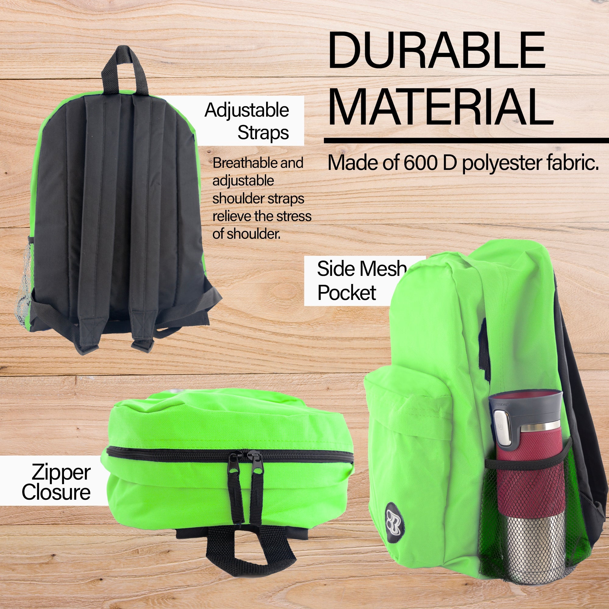 Classic 17" Lime Green Backpack