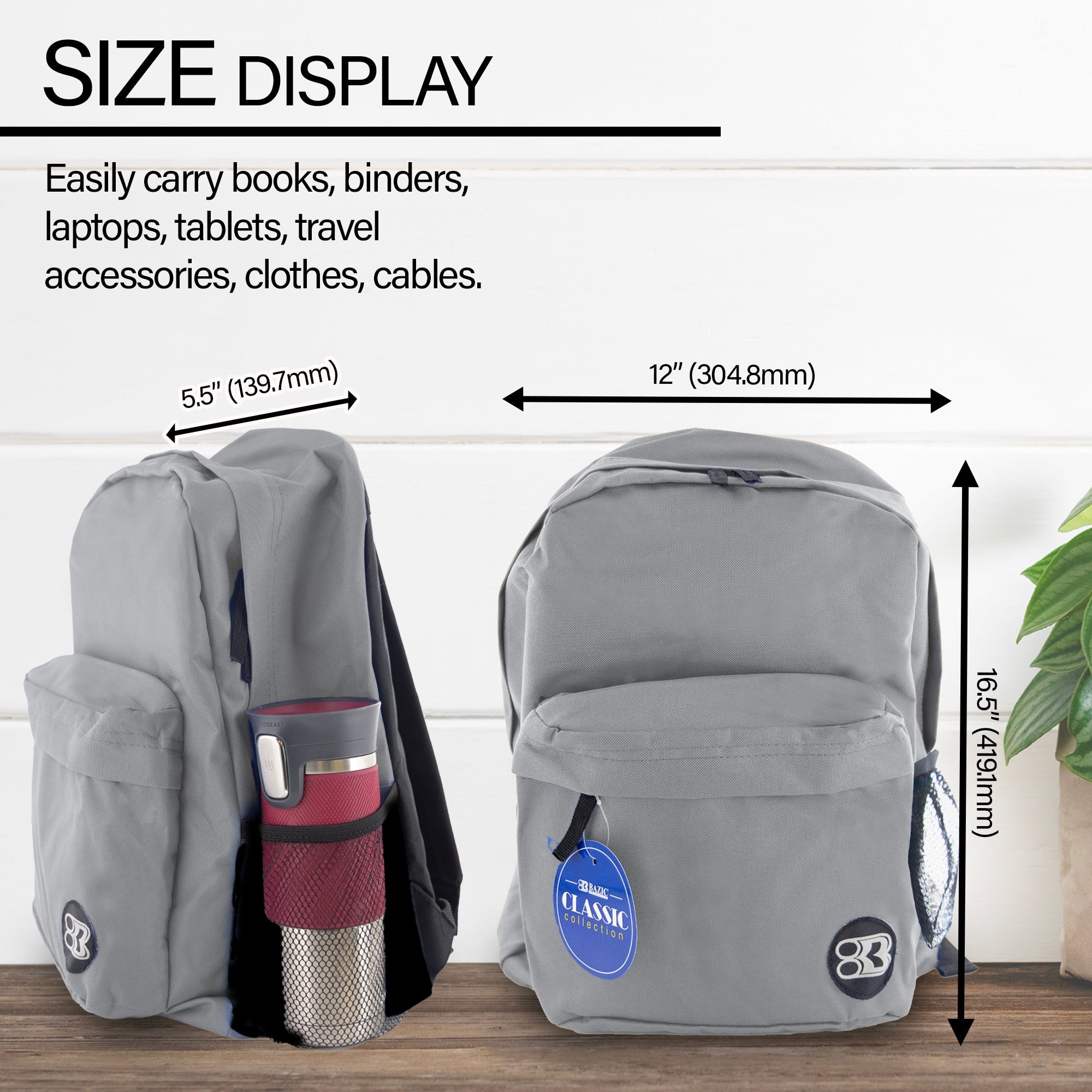 Classic 17" Backpack Gray