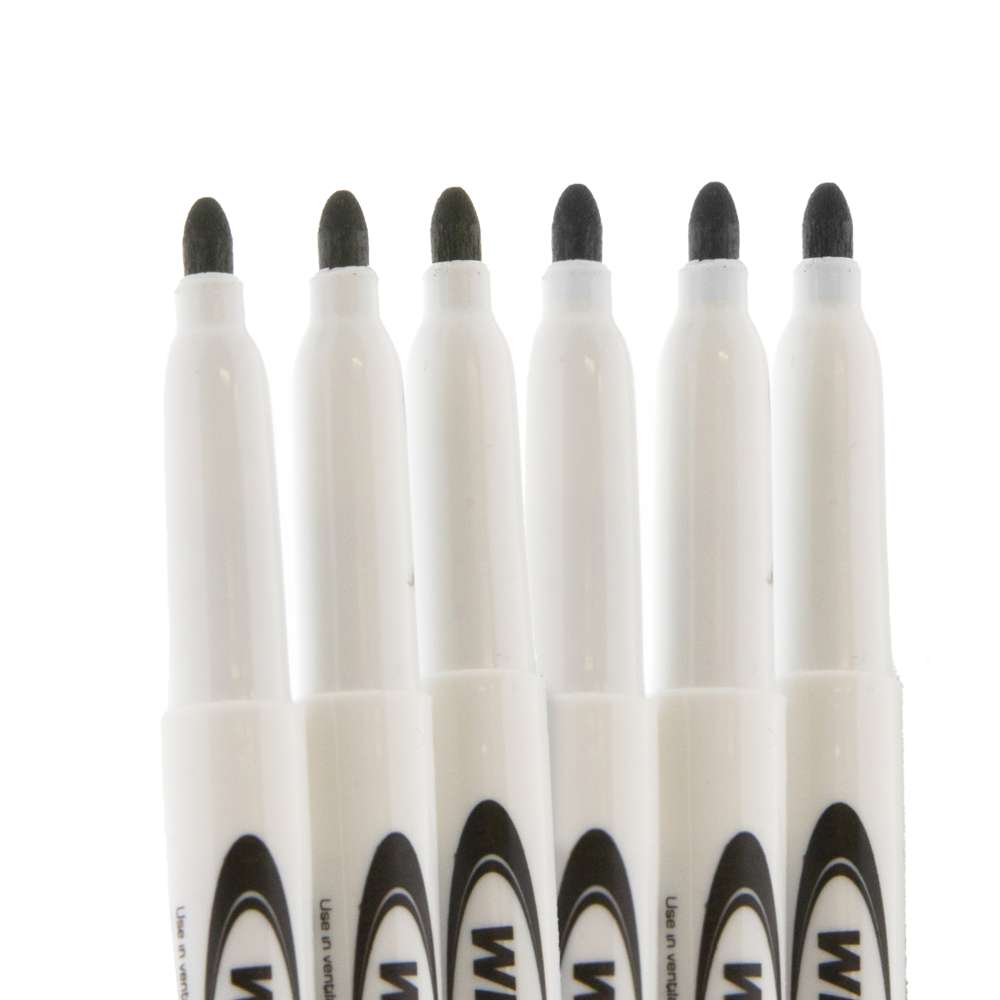 Fine Tip Black Dry-Erase Marker (4/Pack)