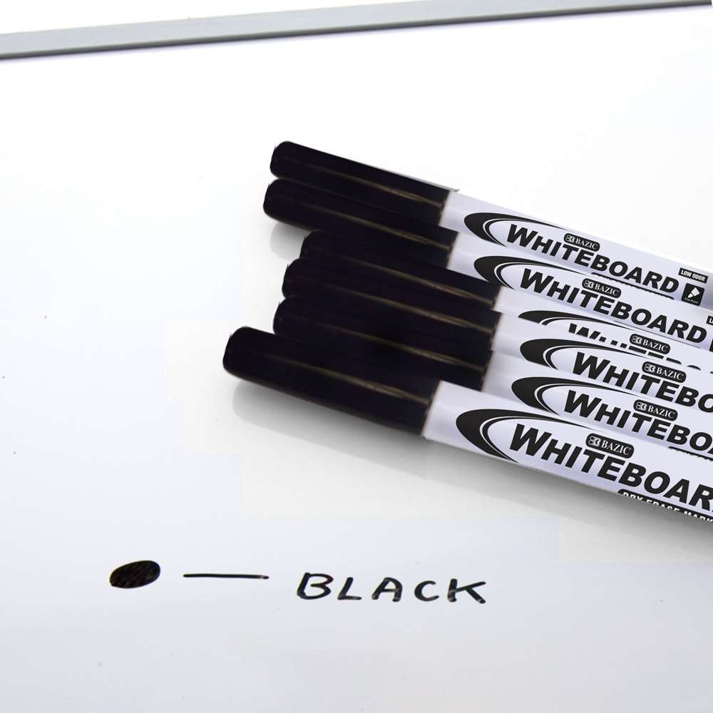 Fine Tip Black Dry-Erase Marker (4/Pack)