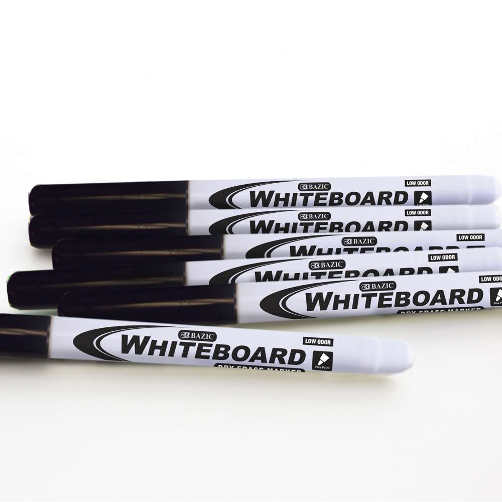 Fine Tip Black Dry-Erase Marker (4/Pack)