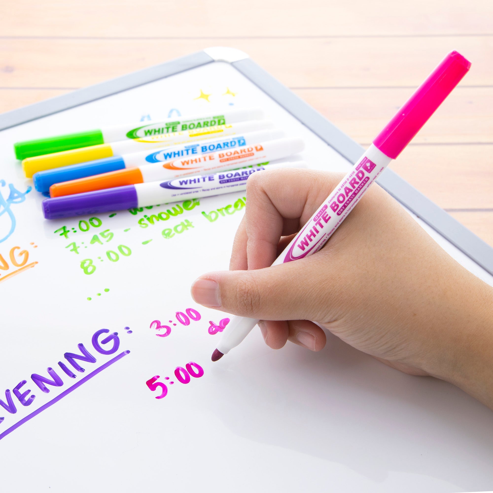 Fine Tip Bright Color Dry-Erase Marker (6/Pack)