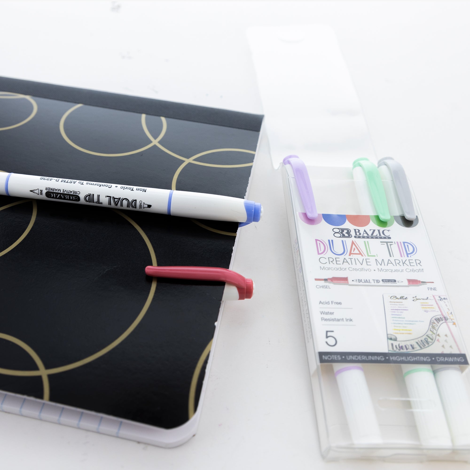 Dual Tip Creative Markers 5 Colors