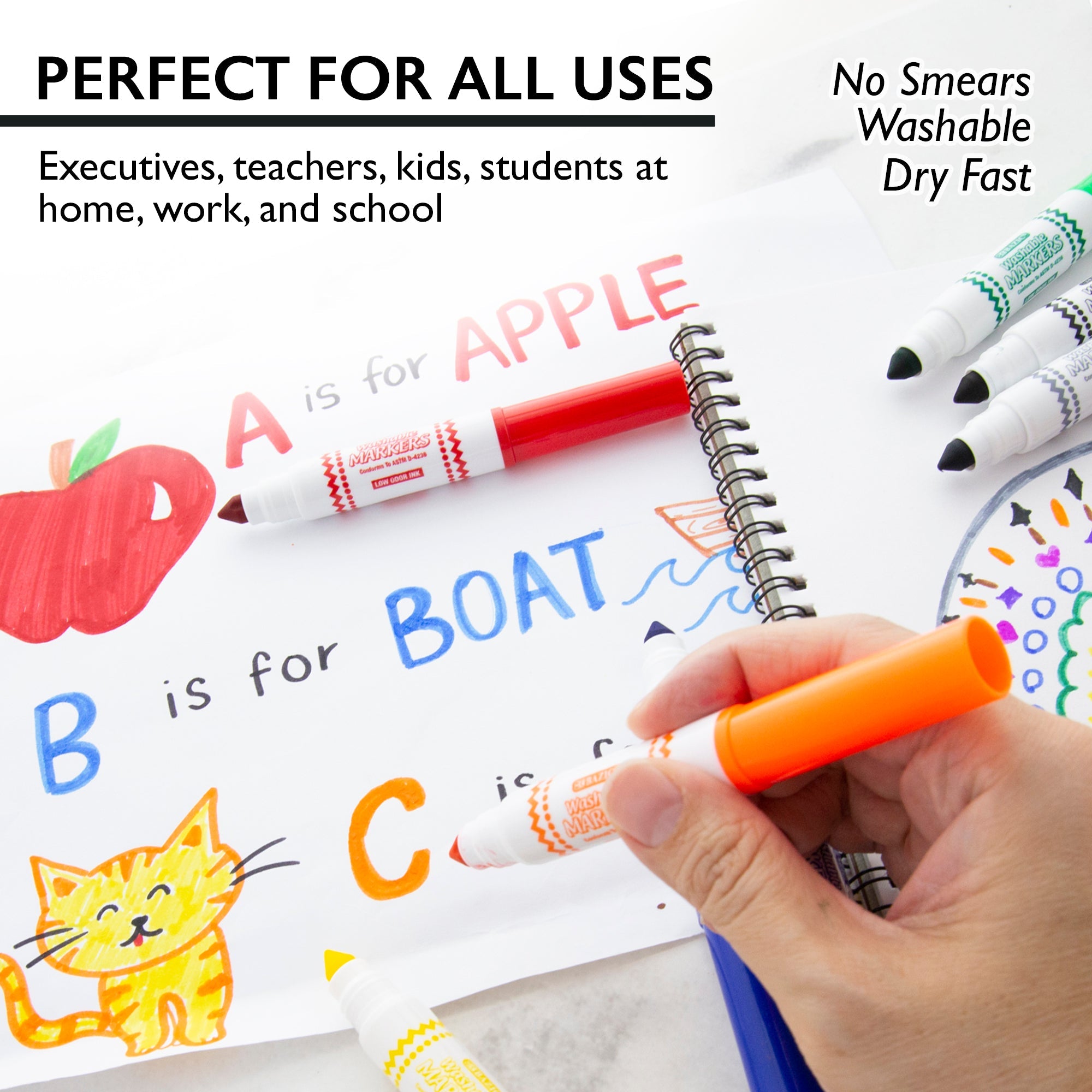 Washable Markers Broad Line Mini 10 Color