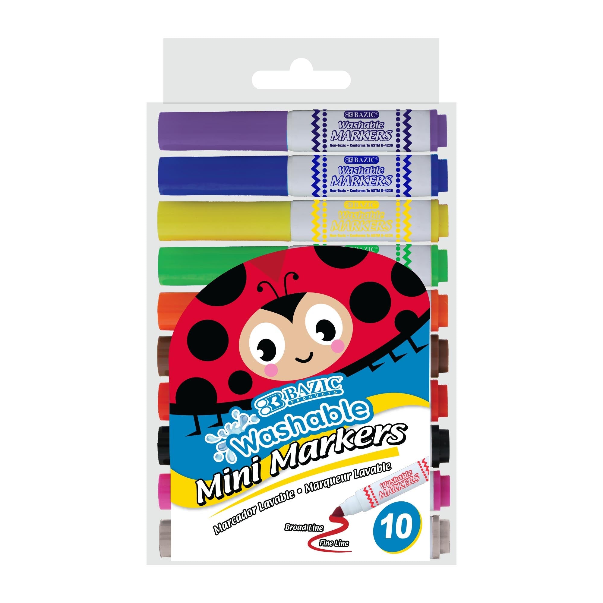 Washable Markers Broad Line Mini 10 Color