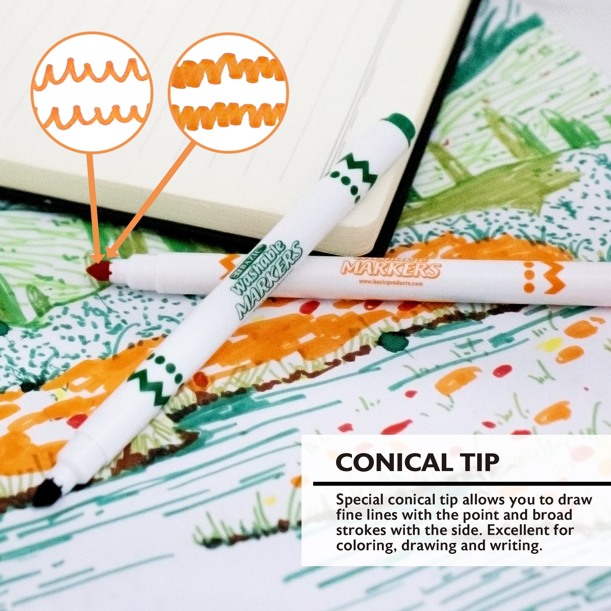 Washable Markers Super Tip 10 Color