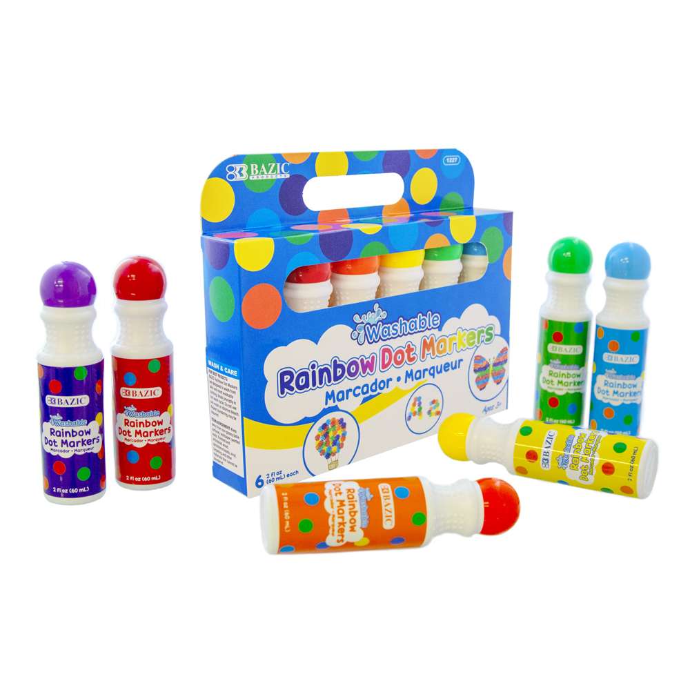6 Colors Washable Dot Markers