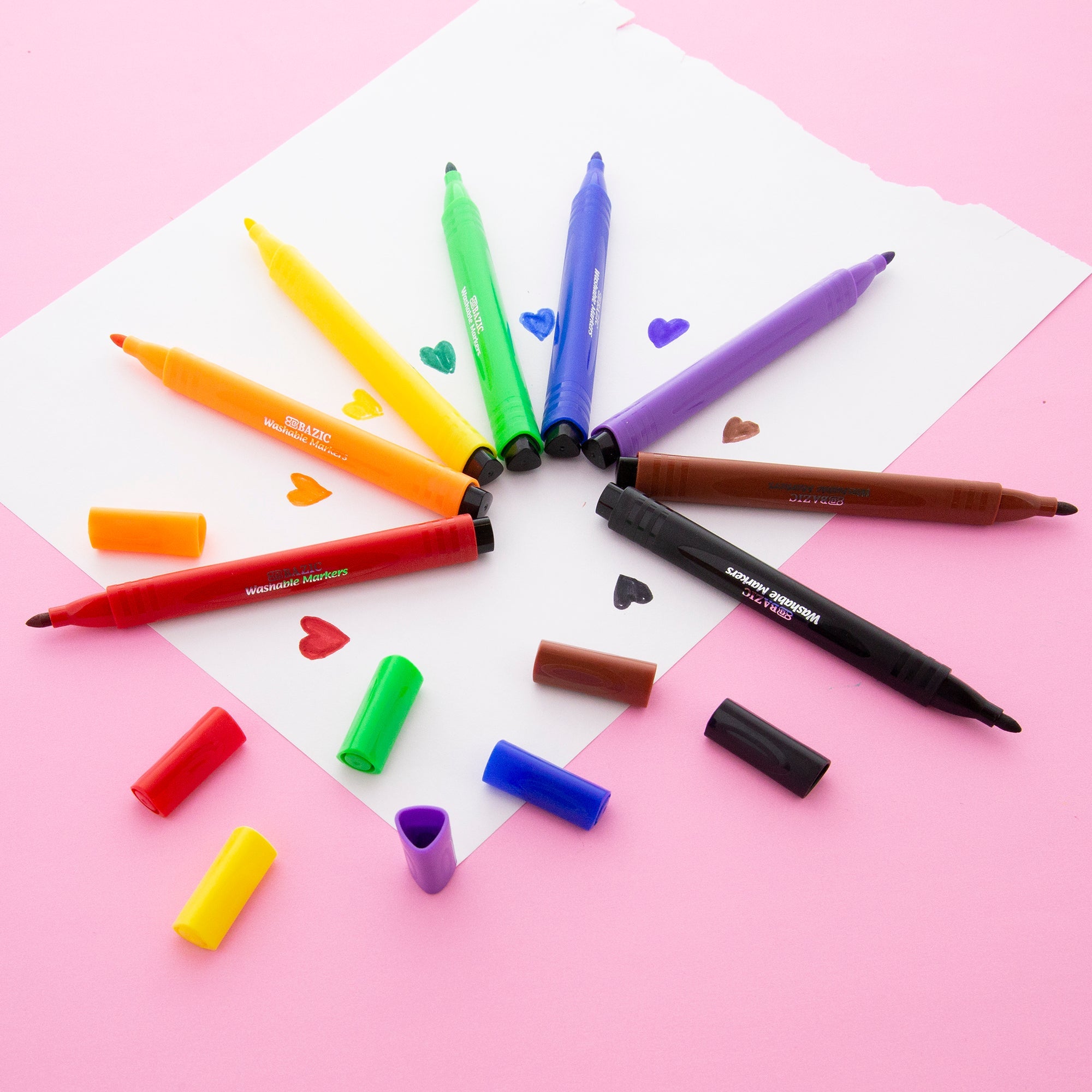 Washable Markers Broad Line Jumbo Triangle 8 Color