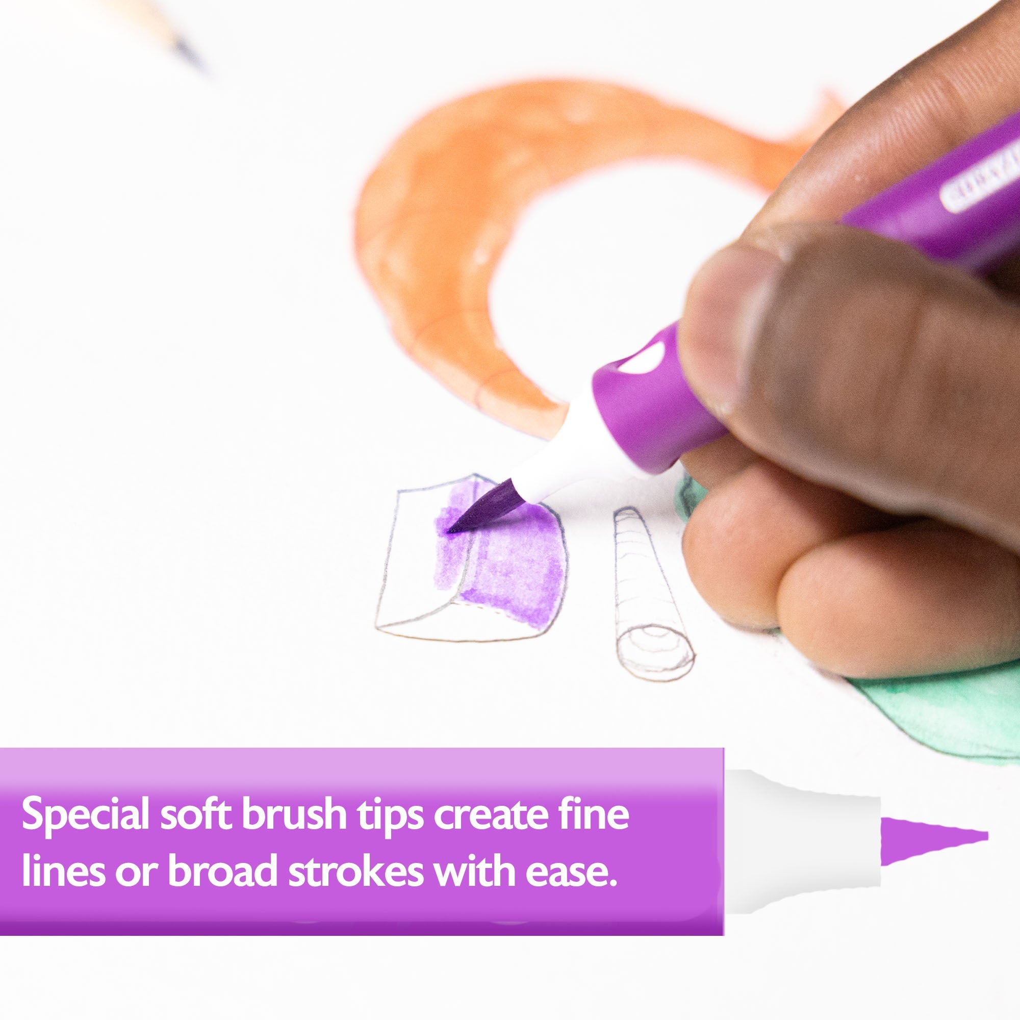 12 Colors Brush Markers
