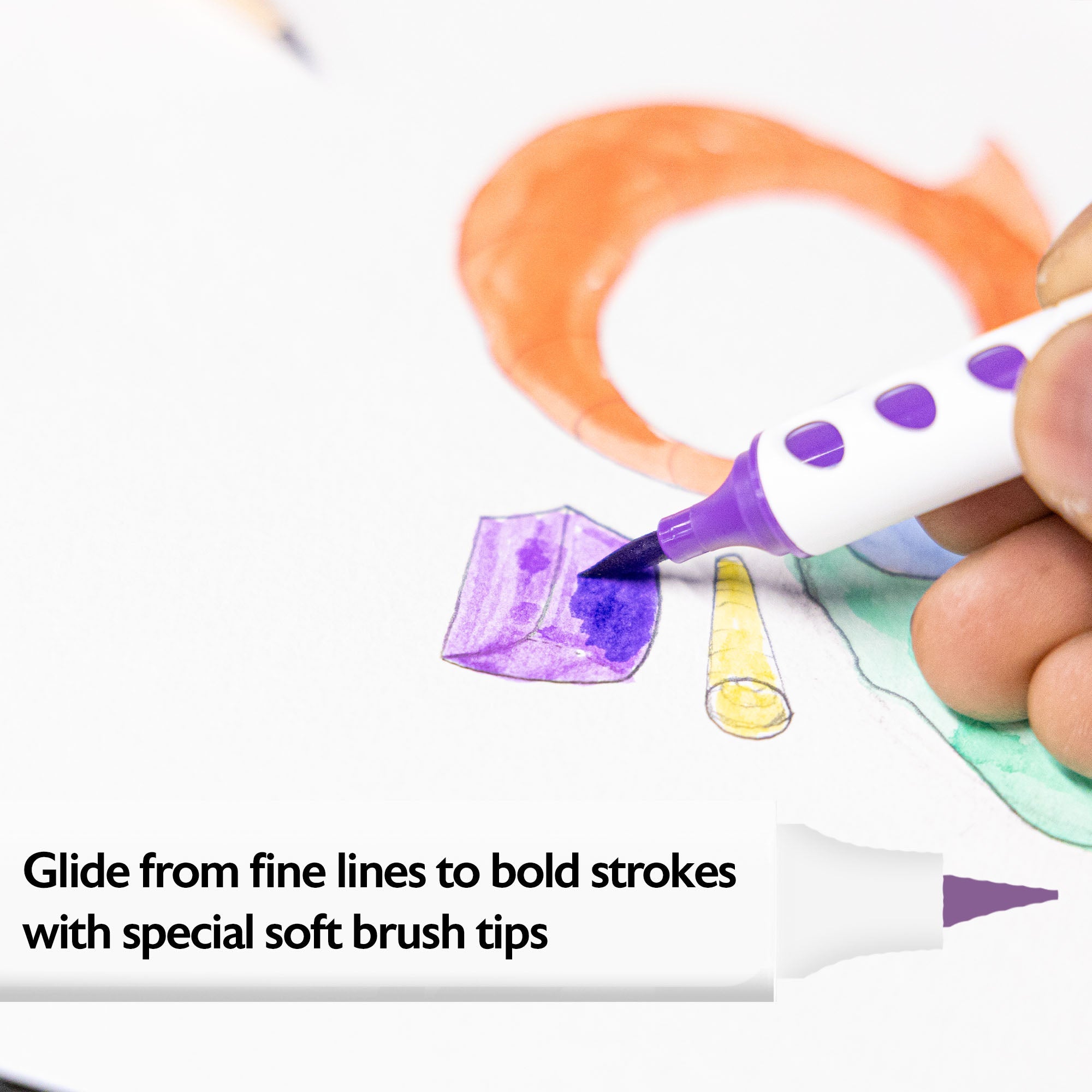 12 Colors Scented Brush Markers