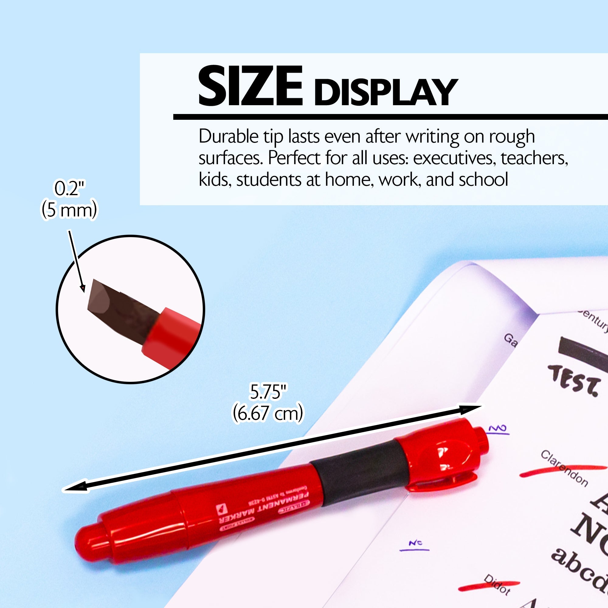 Chisel Tip Jumbo Asst. Color Permanent Marker Grip (3/Pack)