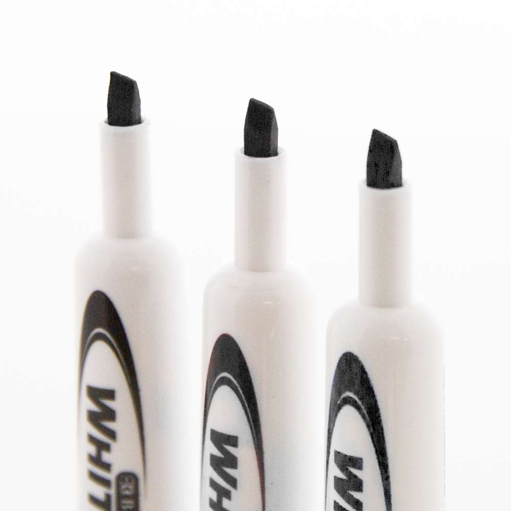 Chisel Tip Black Dry-Erase Markers (3/Pack)