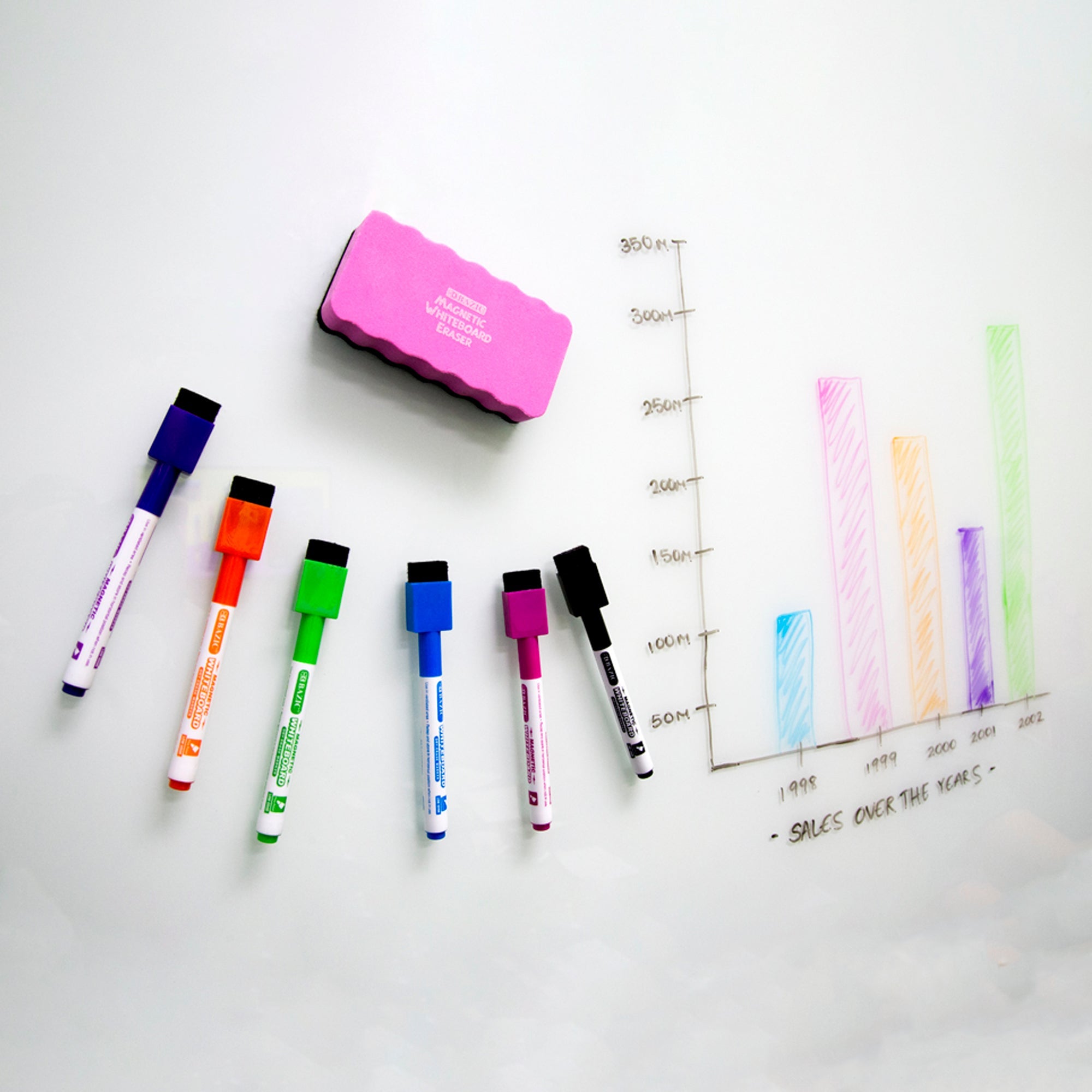 Magnetic Bright Color Dry-Erase Markers (6/Pack)
