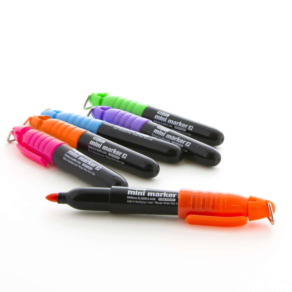 Fine Tip Mini Fancy Colors Permanent Marker (5/Pack)