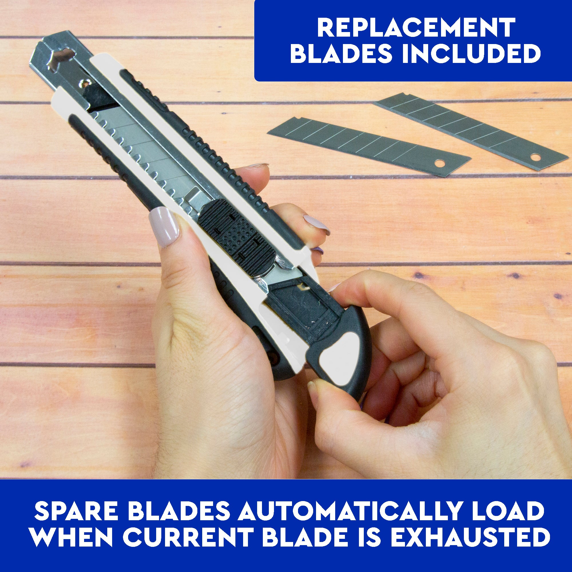 Heavy Duty Self Loading Cutter w/ 2 Replacement Blades
