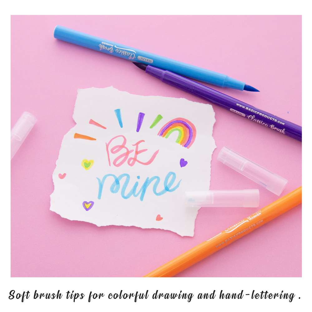 Brush Markers 12 Colors Washable