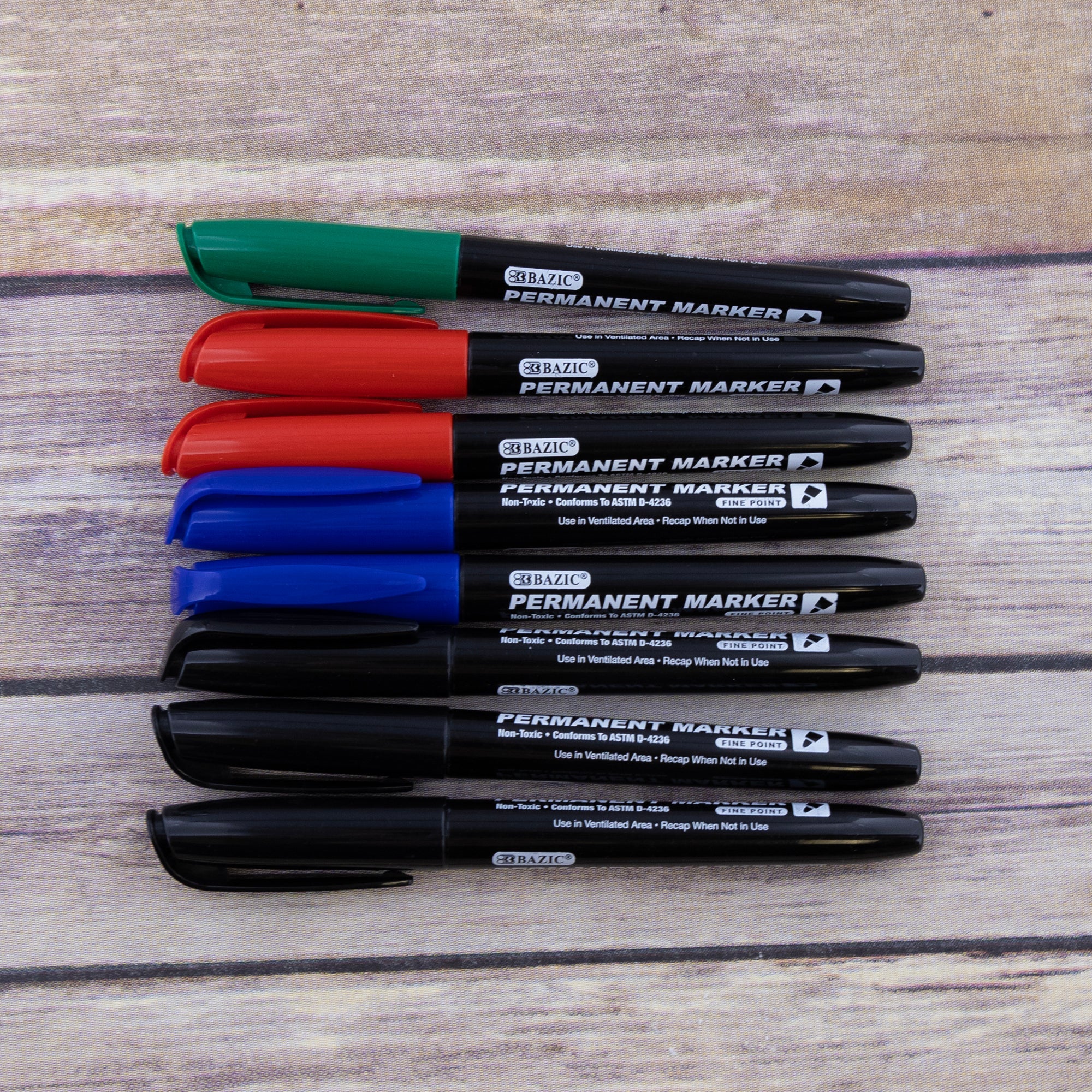 Fine Tip Assorted Color Permanent Markers (8/Pack)