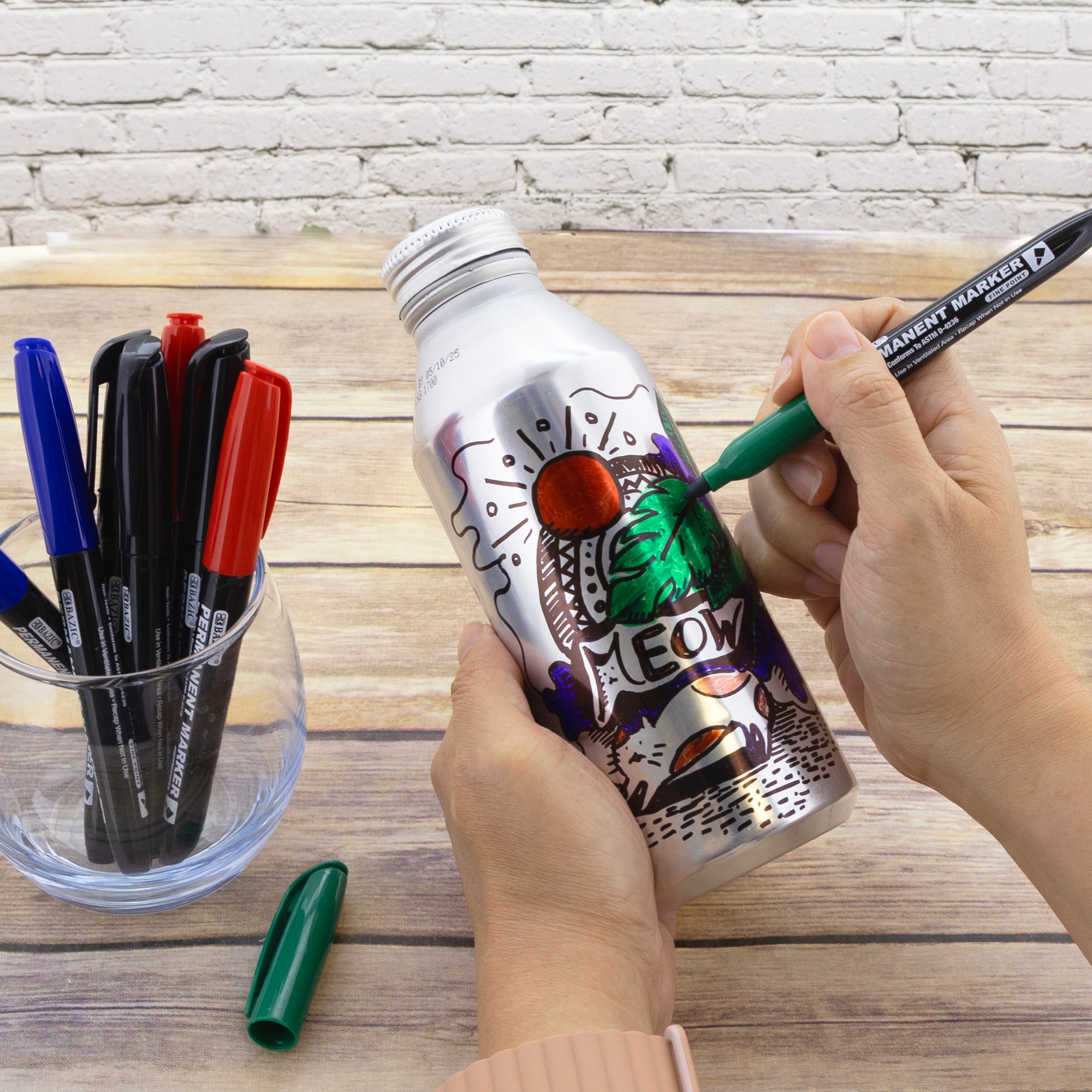 Fine Tip Assorted Color Permanent Markers (8/Pack)