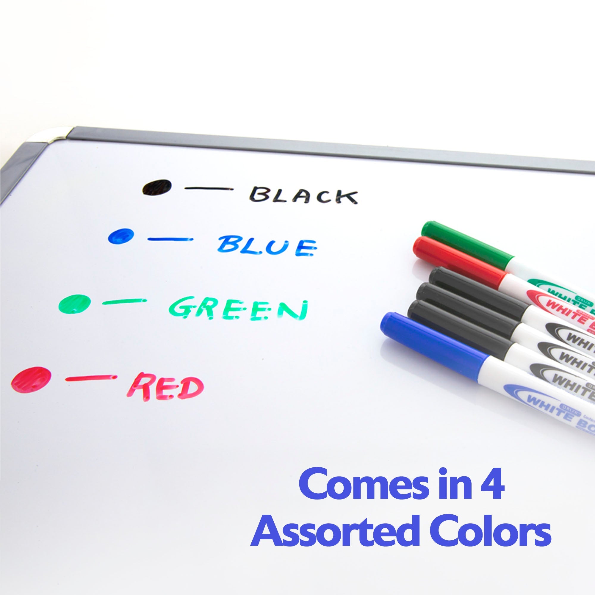Assorted Colors Fine Tip Dry-Erase Markers (12/Box)