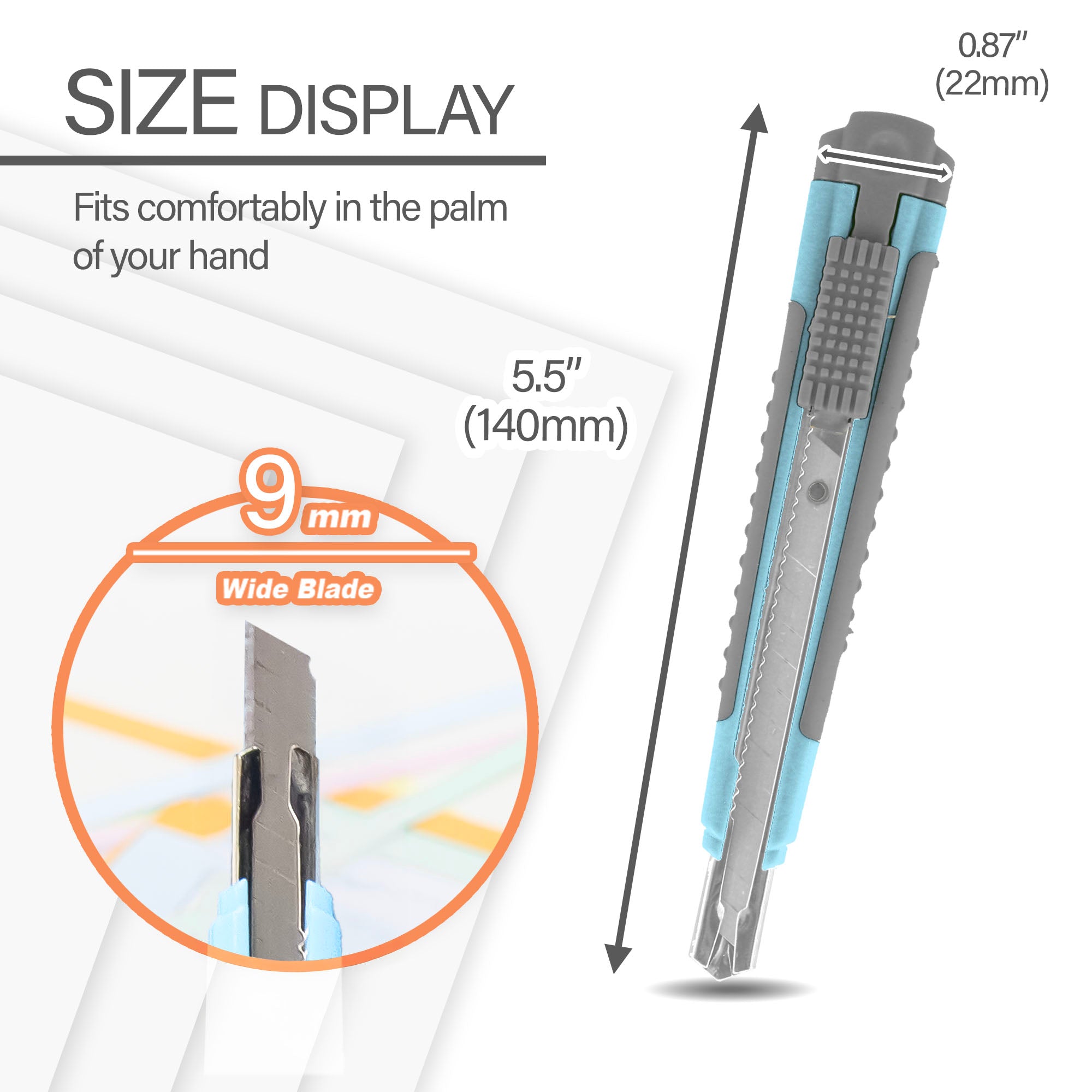 Multipurpose Snap-Off 9mm Cutter w/ Cushion Grip