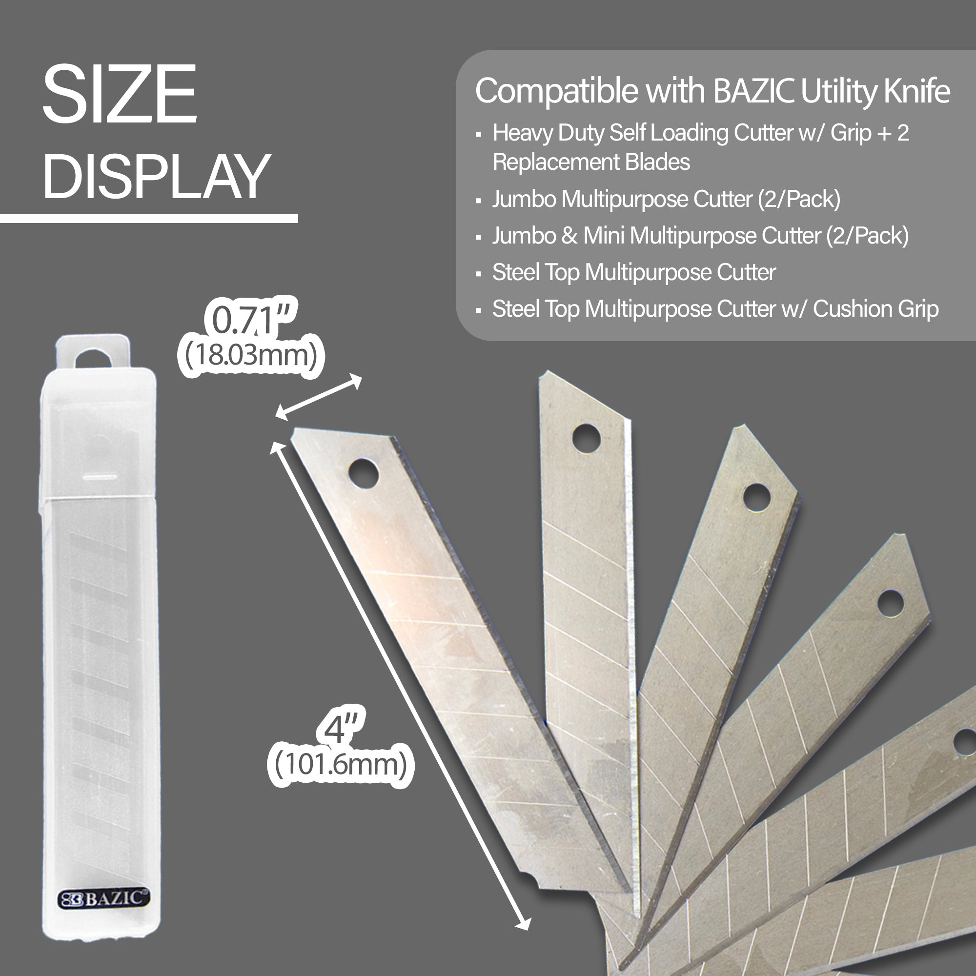 Replacement Cutter Blades w/ Tube (8/Tube)