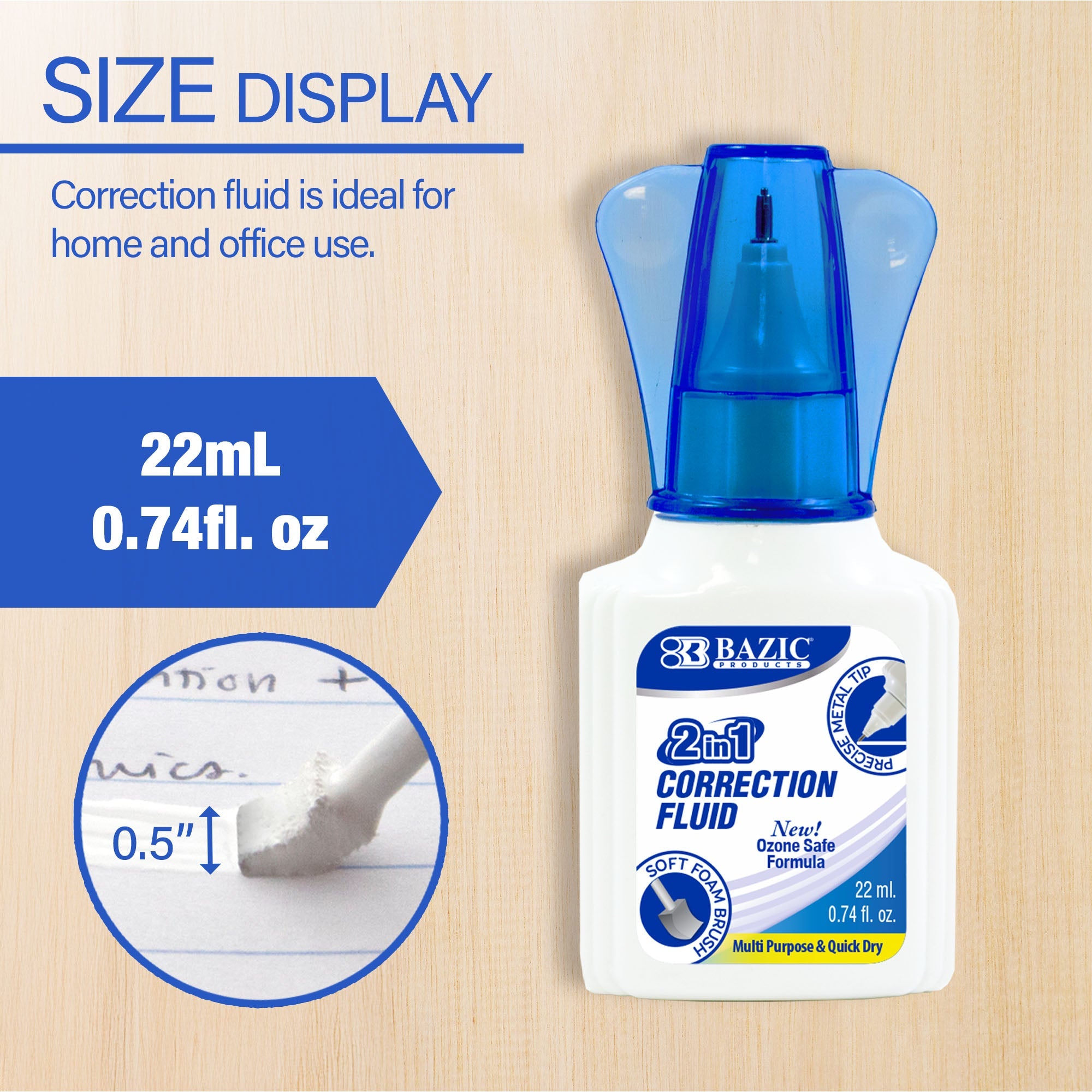 2 in 1 Correction Foam Brush & Pen Tip (22 mL)