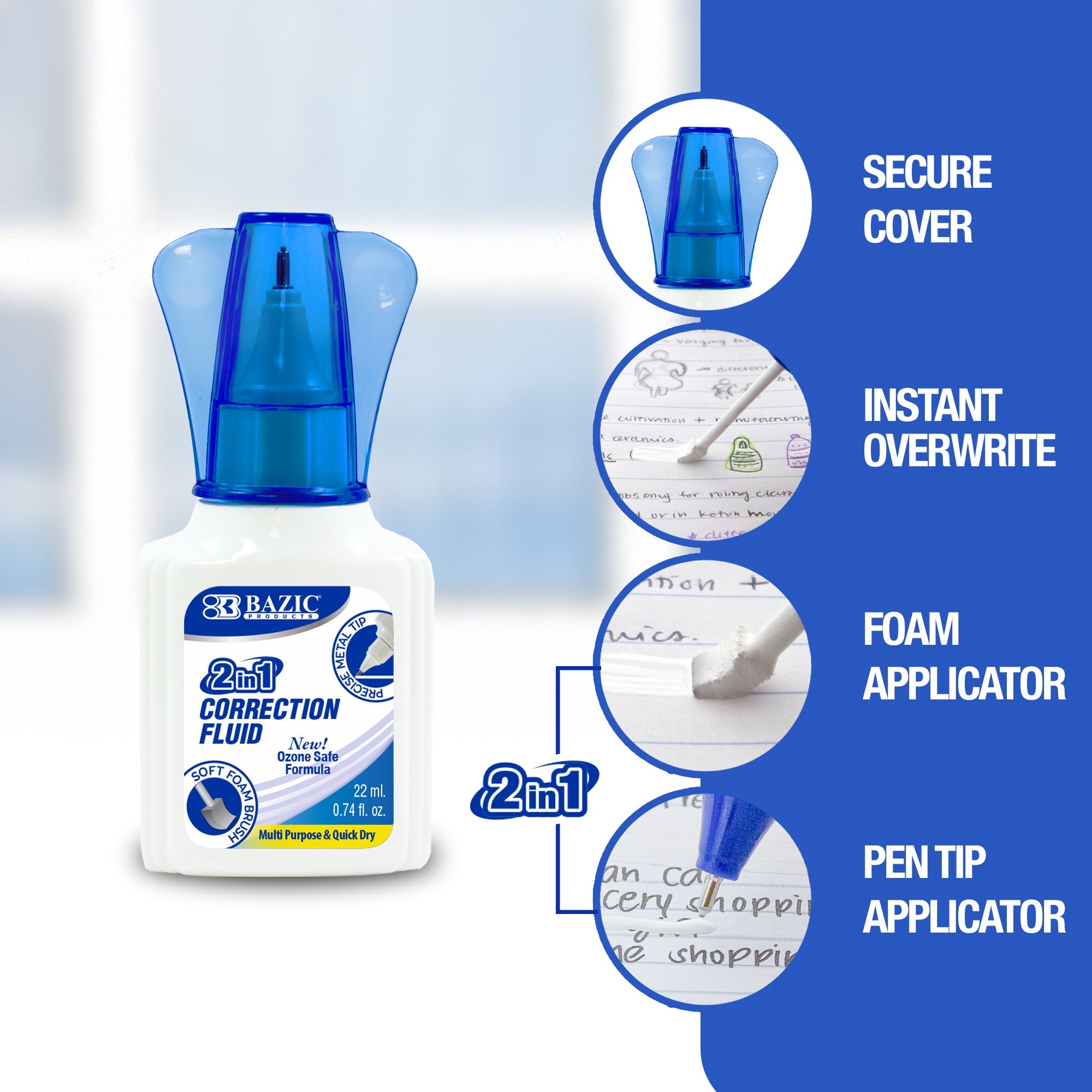 2 in 1 Correction Foam Brush & Pen Tip (22 mL)