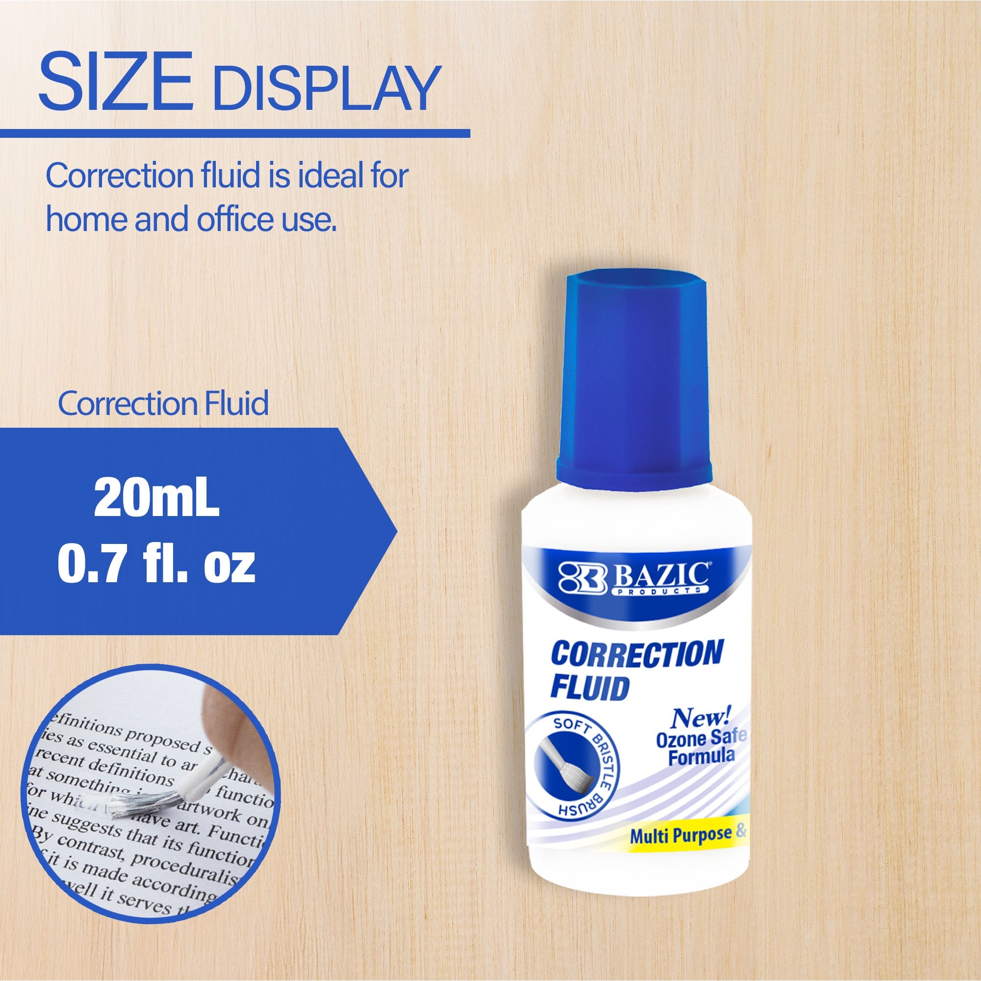 BAZIC 0.7 FL OZ (20 mL) Correction Fluid (2/Pack)