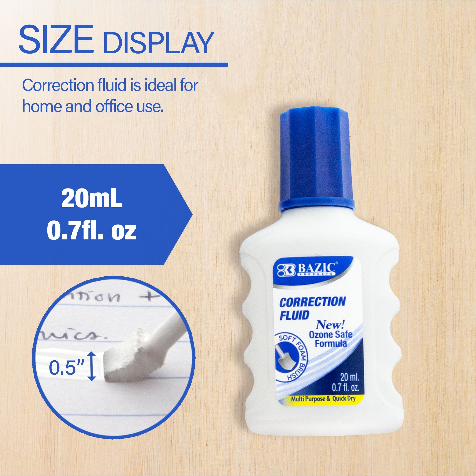 Correction Fluid w/ Foam Brush 0.7 FL OZ (20 mL)