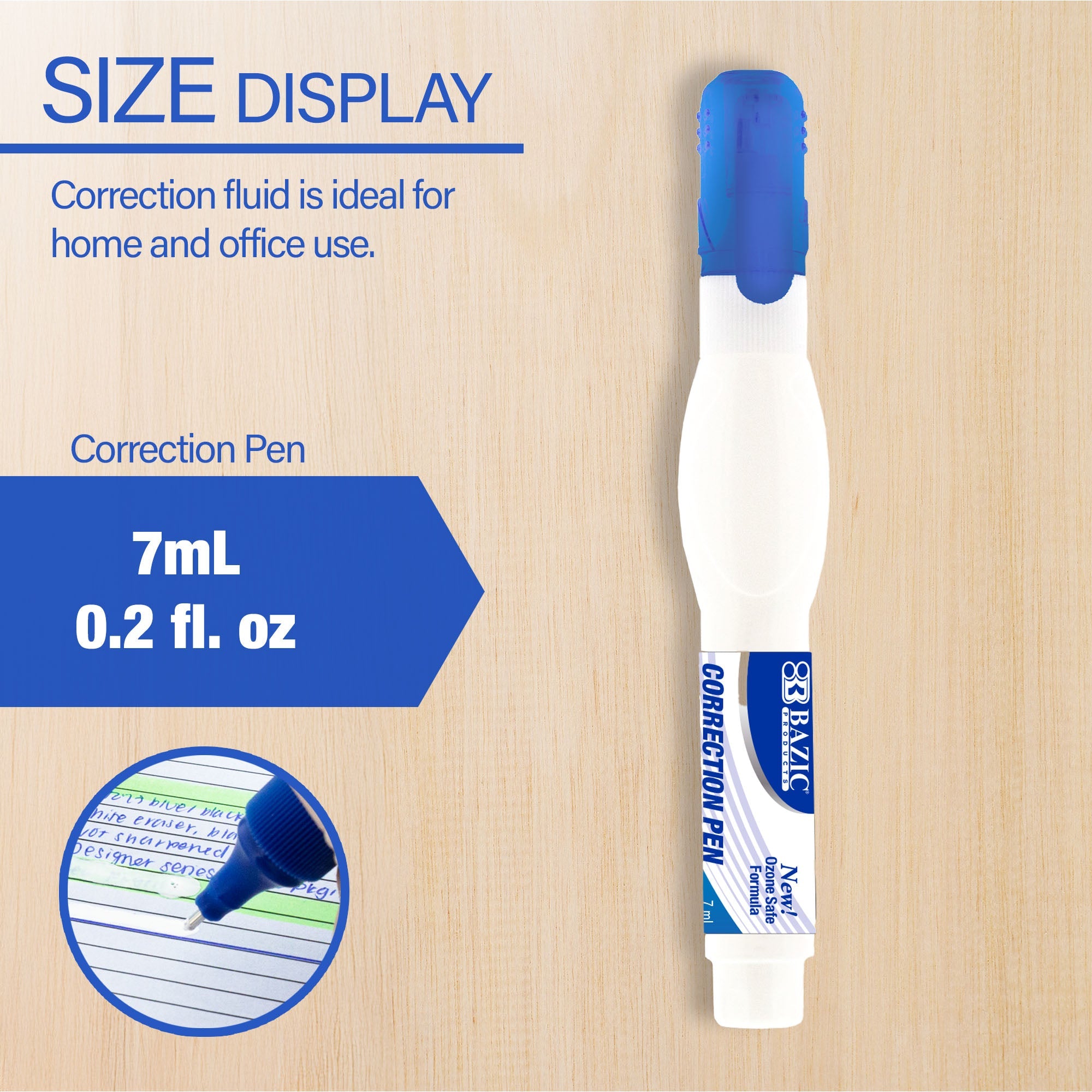 Correction Pen Metal Tip 0.2 FL OZ (7 mL)(2/Pack)