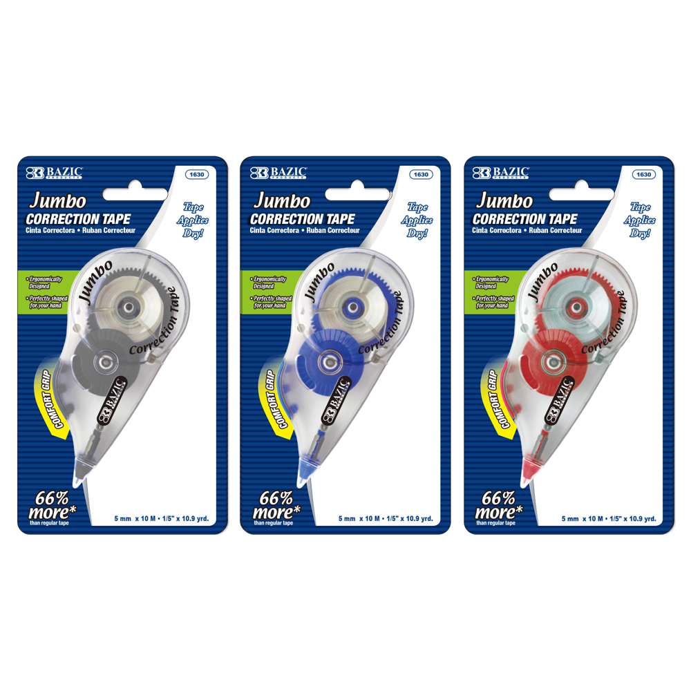 5 mm x 394" Jumbo Correction Tape w/ Grip