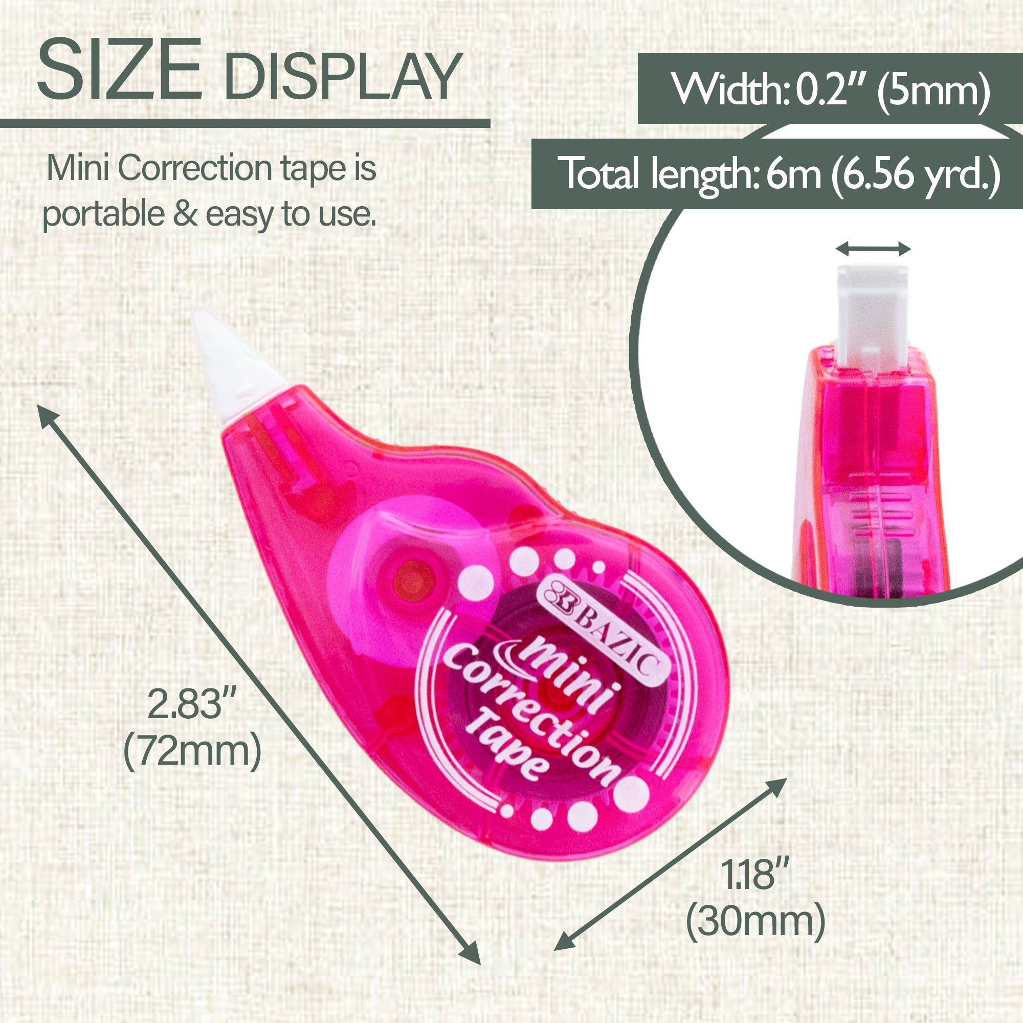 Correction Tape Fashion Mini 5 mm x 236"