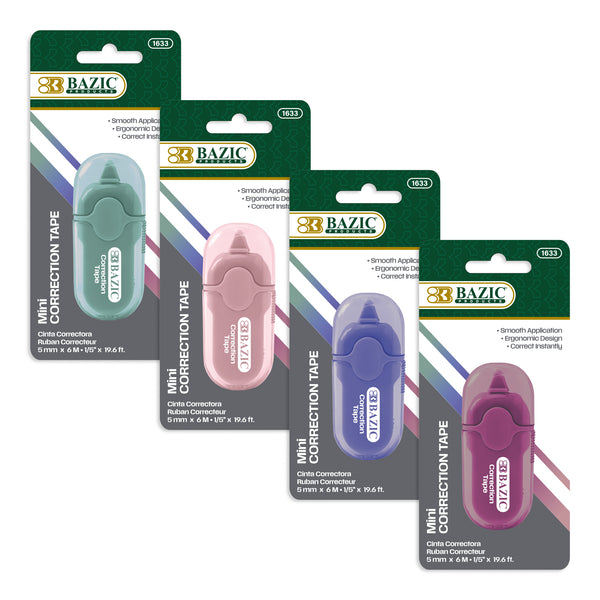 5 mm x 236" Mini Correction Tape with Protective Cap