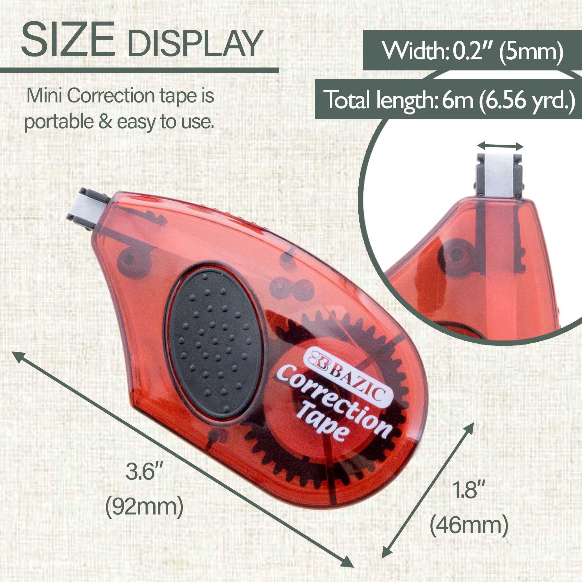 Correction Tape w/ Grip 5 mm x 236"