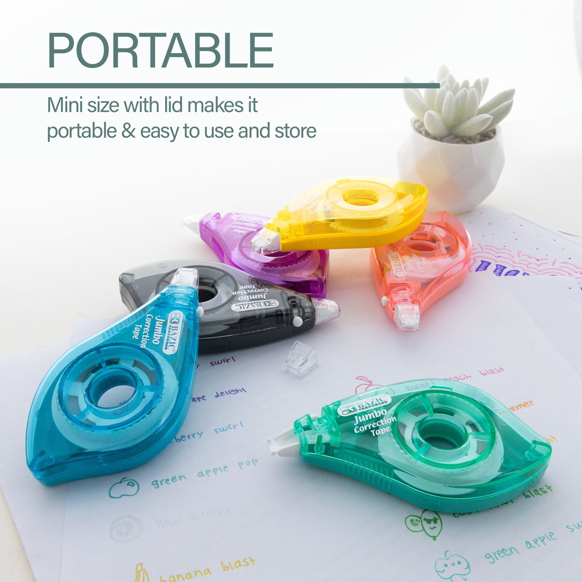 Correction Tape w/ Two Way Applicator, Jumbo 5 mm x 394"