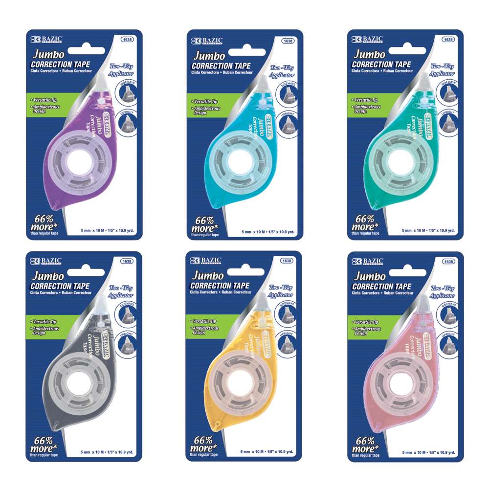 Correction Tape w/ Two Way Applicator, Jumbo 5 mm x 394"