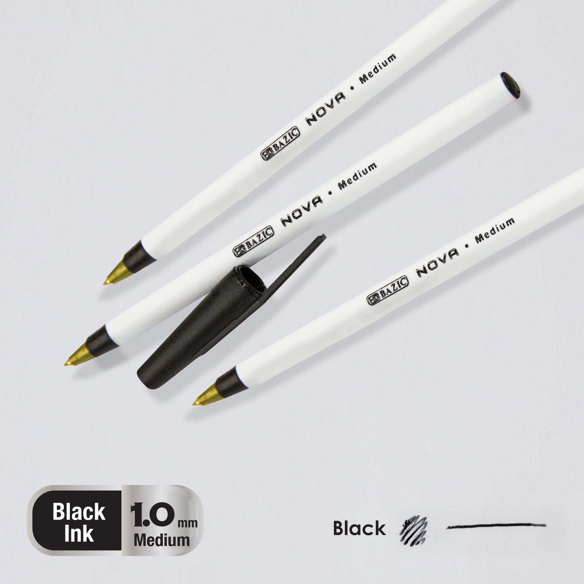 Nova (12/Box) Black Color Stick Pen