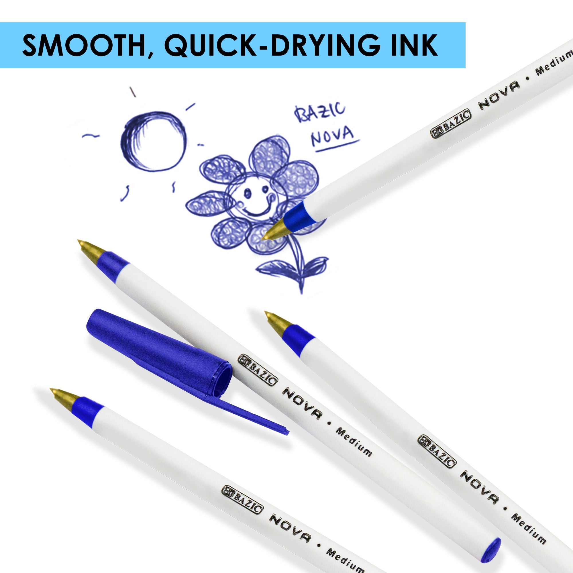 Nova (12/Box) Blue Color Stick Pen