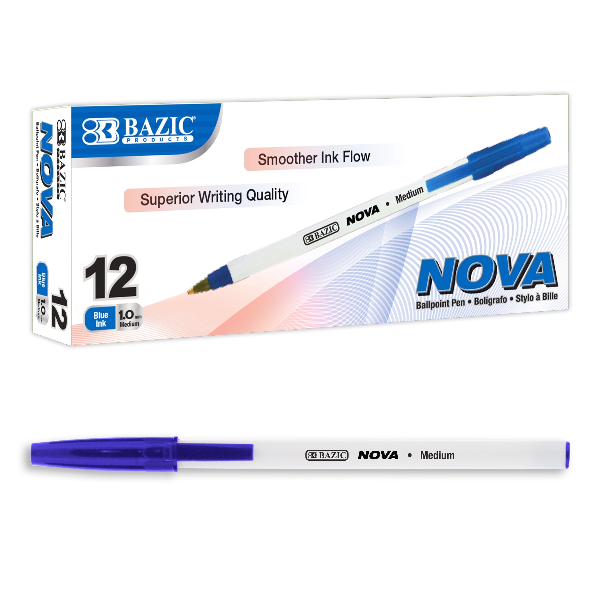 Nova (12/Box) Blue Color Stick Pen