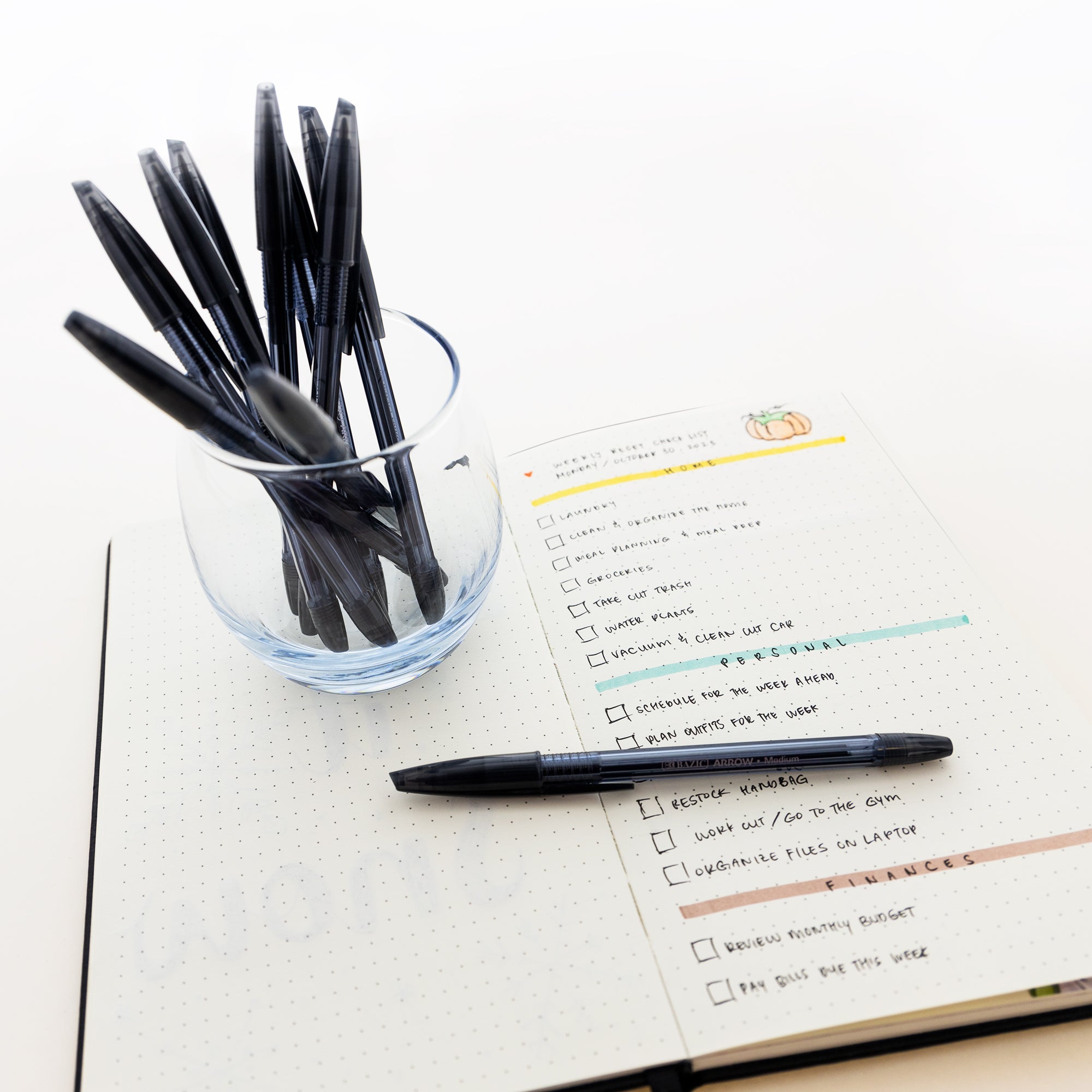 Arrow Black Stick Pen (10/Pack)