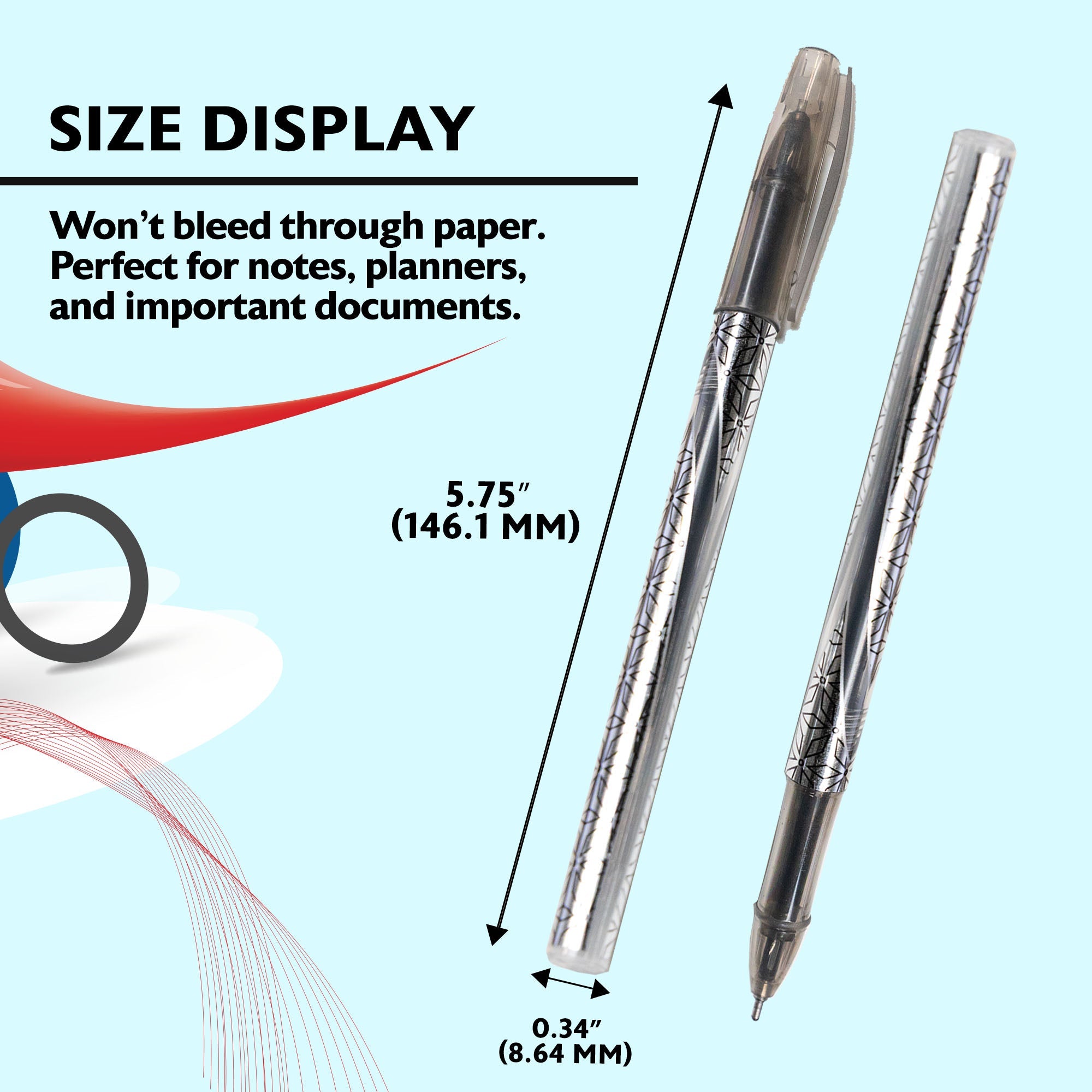 GeLuxe Asst. Color Gel Roller Pen (6/Pack)