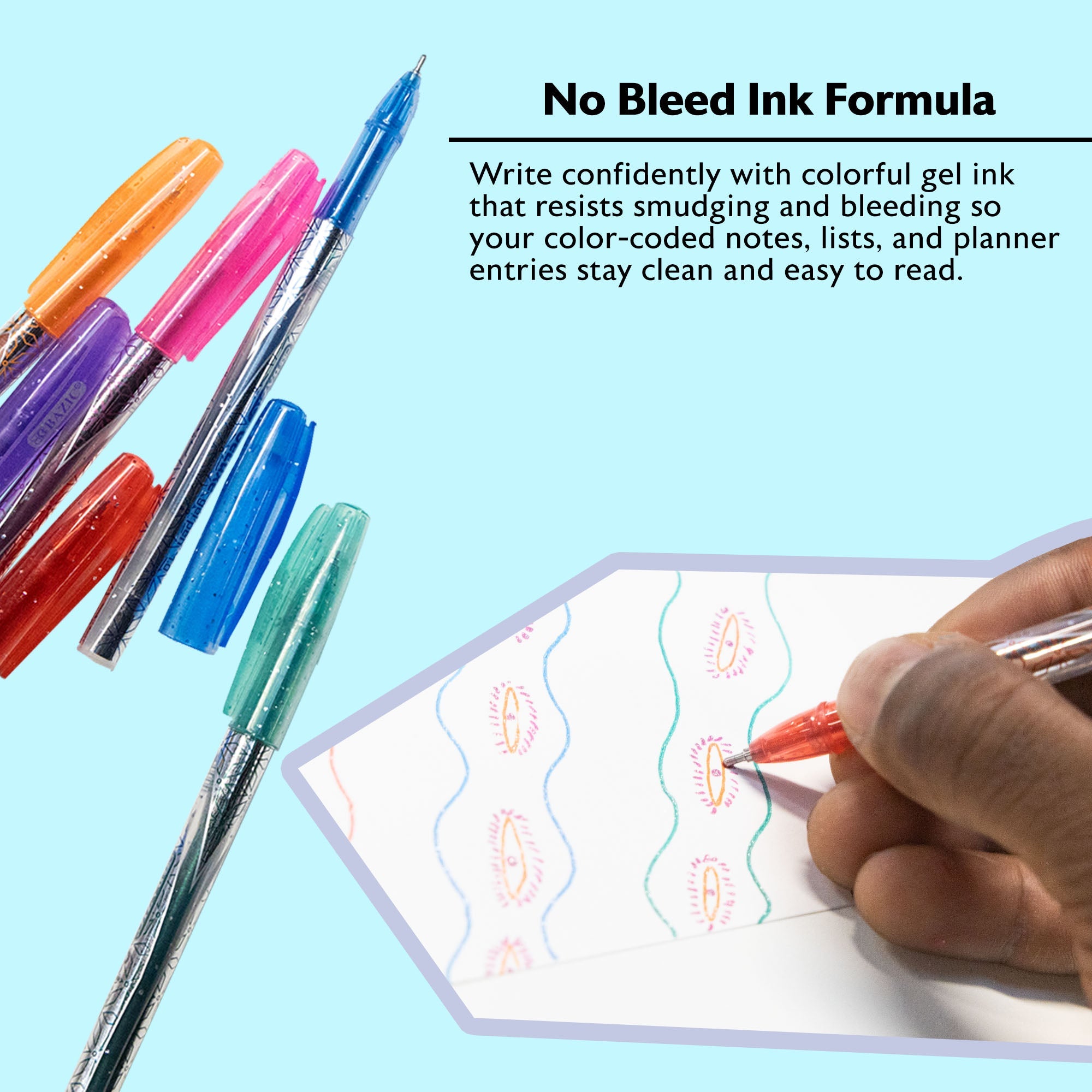 GeLuxe 6 Glitter Color Gel Roller Pen