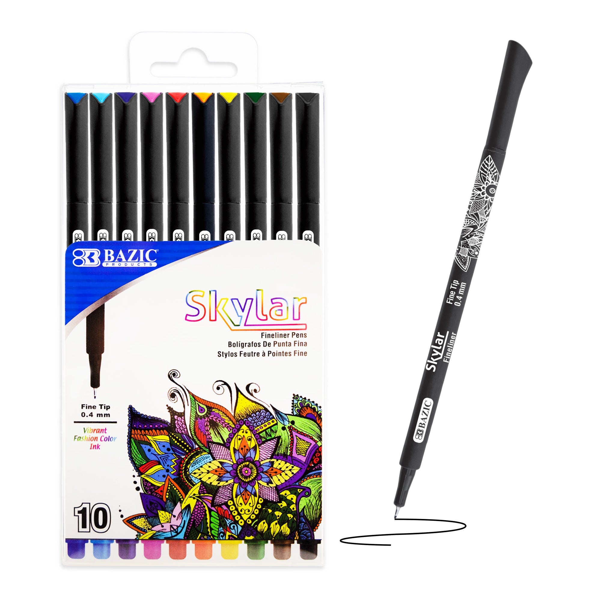 Skylar 0.4 mm 10 Color Fineliner Pen