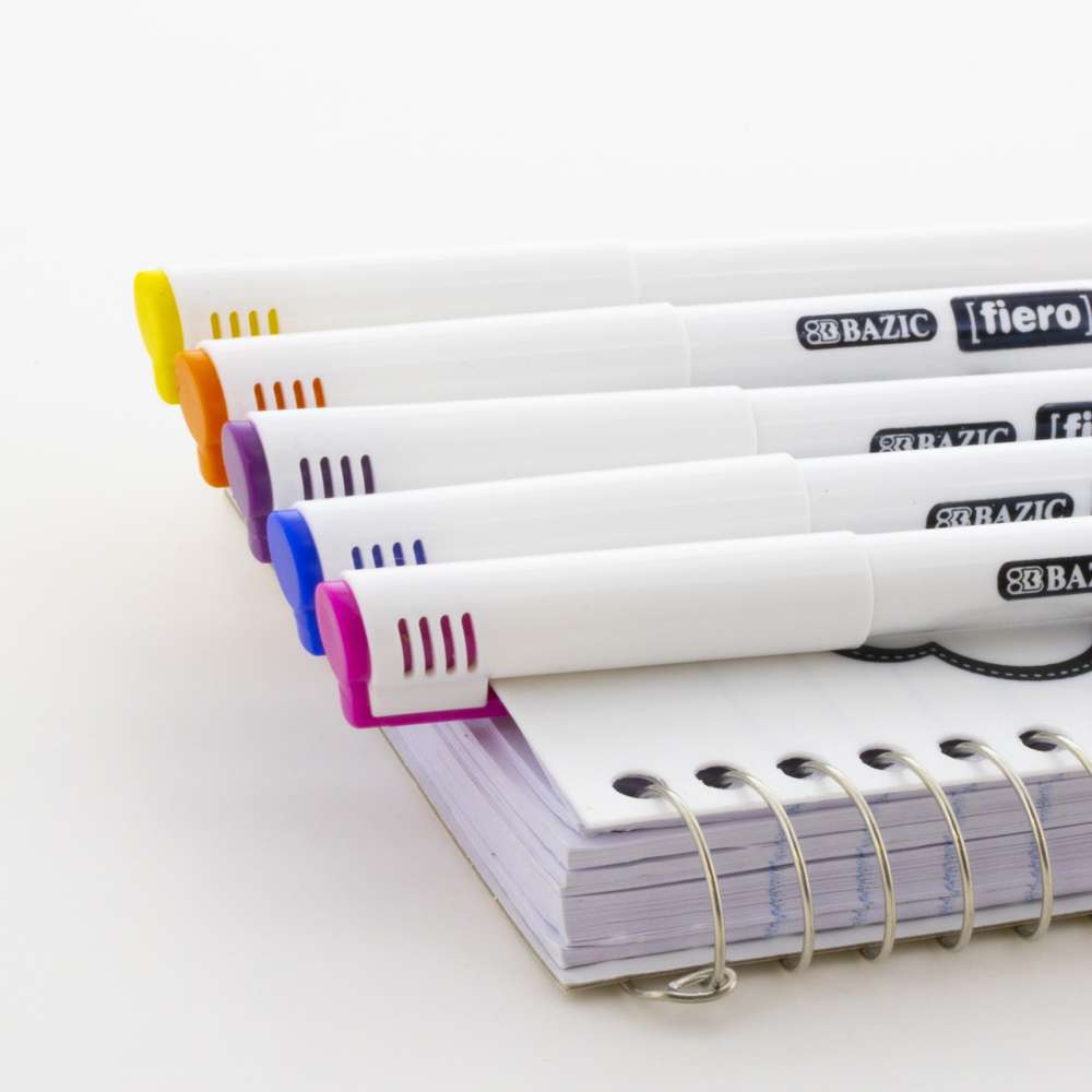 Fiero Assorted Color Fiber Tip Fineliner Pen 12 Color