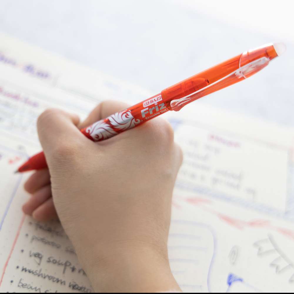 Frizz Red Erasable Gel Pen with Grip