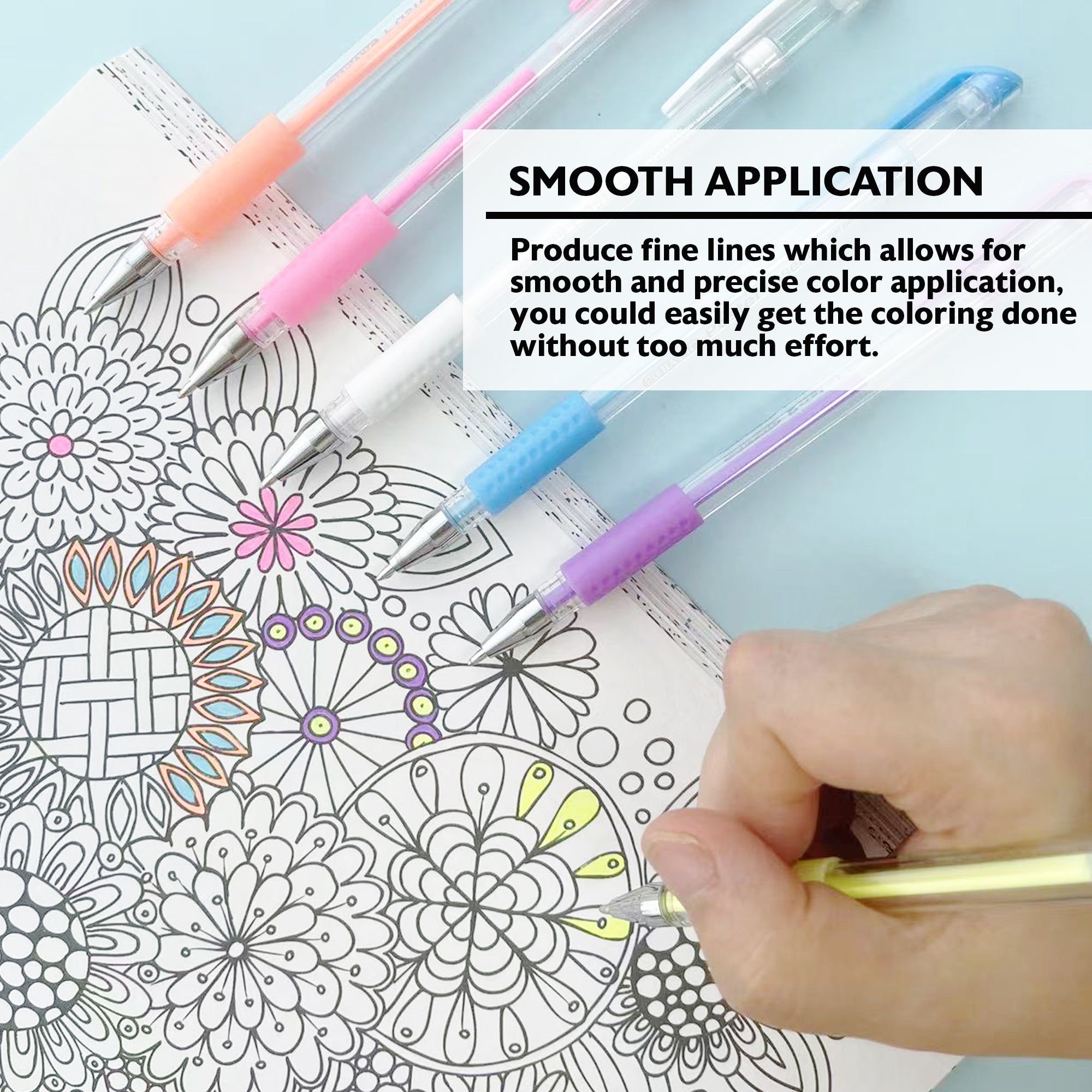 Essence Gel Pen 6 Pastel Color w/ Cushion Grip