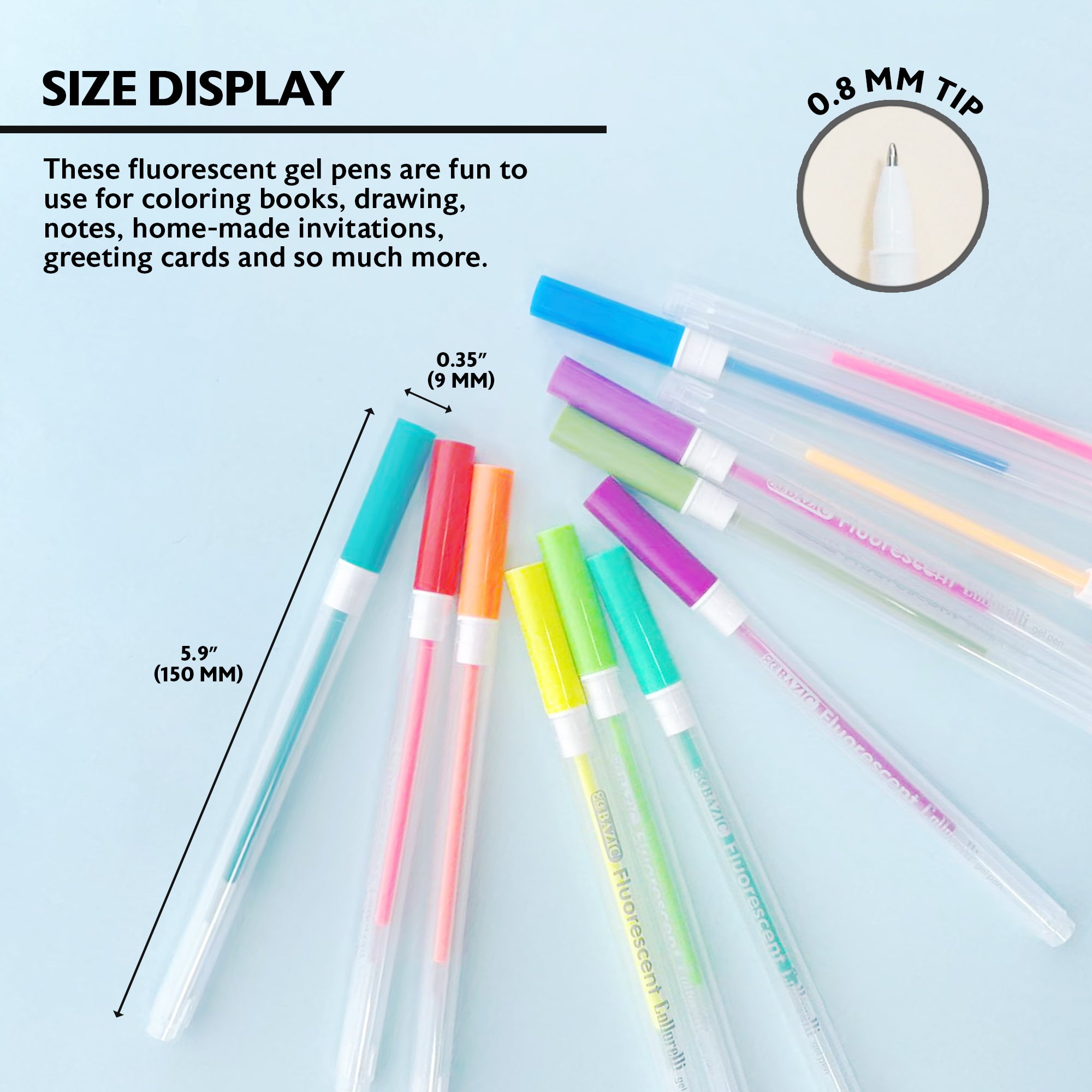 Collorelli Gel Pen 12 Fluorescent Color