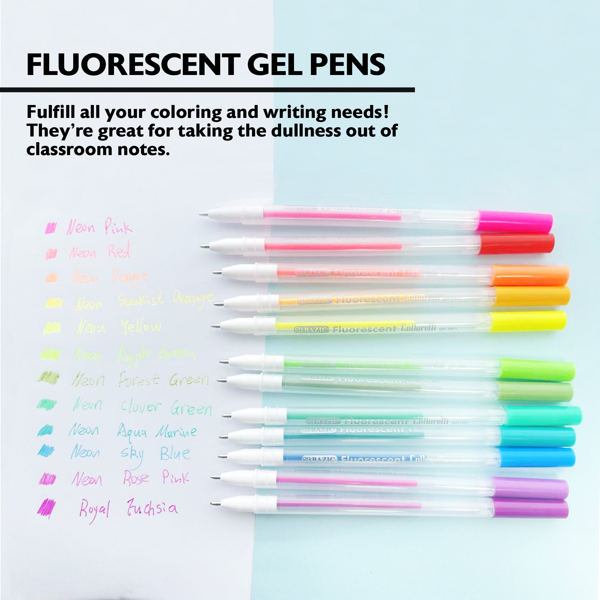 Collorelli Gel Pen 12 Fluorescent Color