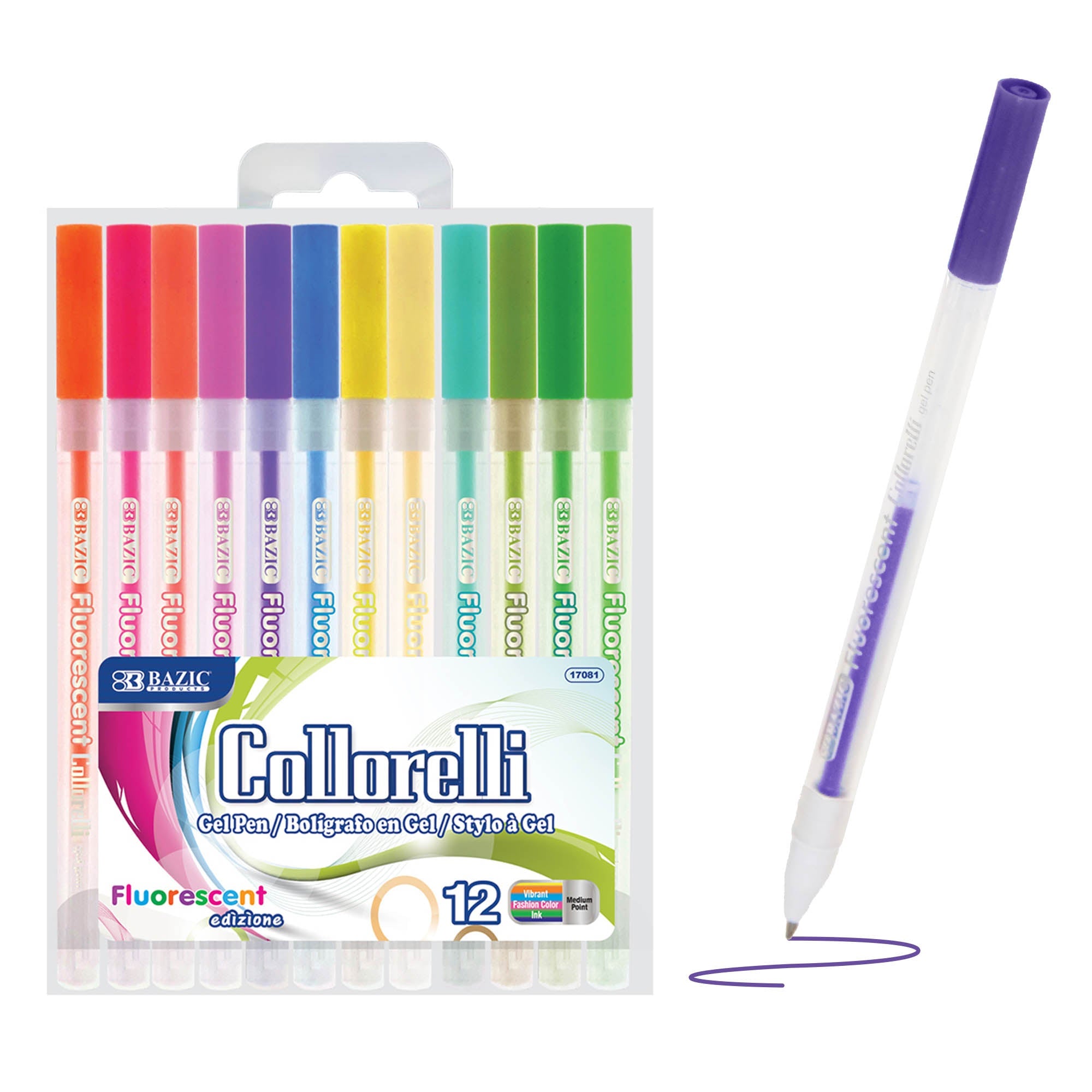 Collorelli Gel Pen 12 Fluorescent Color