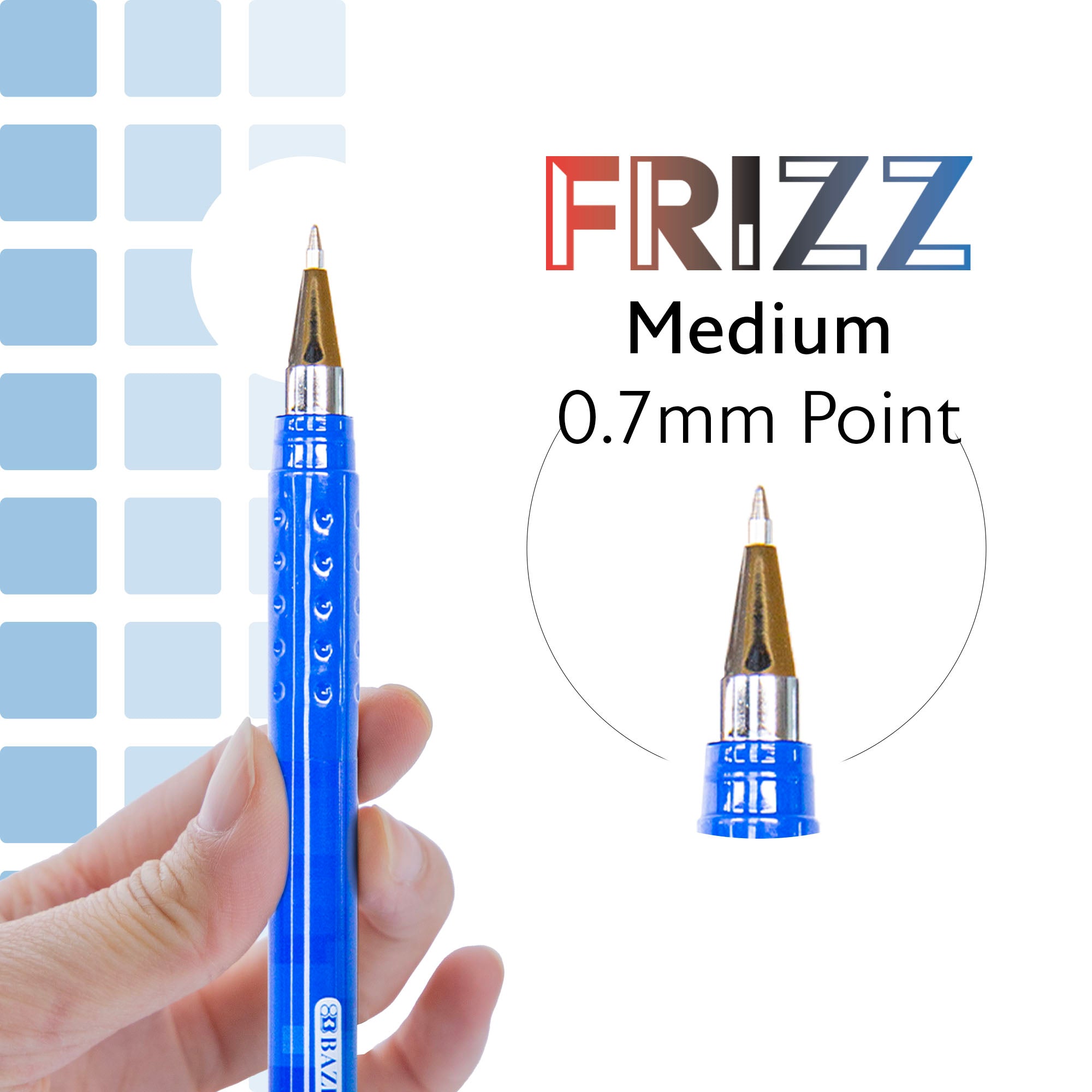 Frizz Blue Erasable Gel Pen (2/Pack)